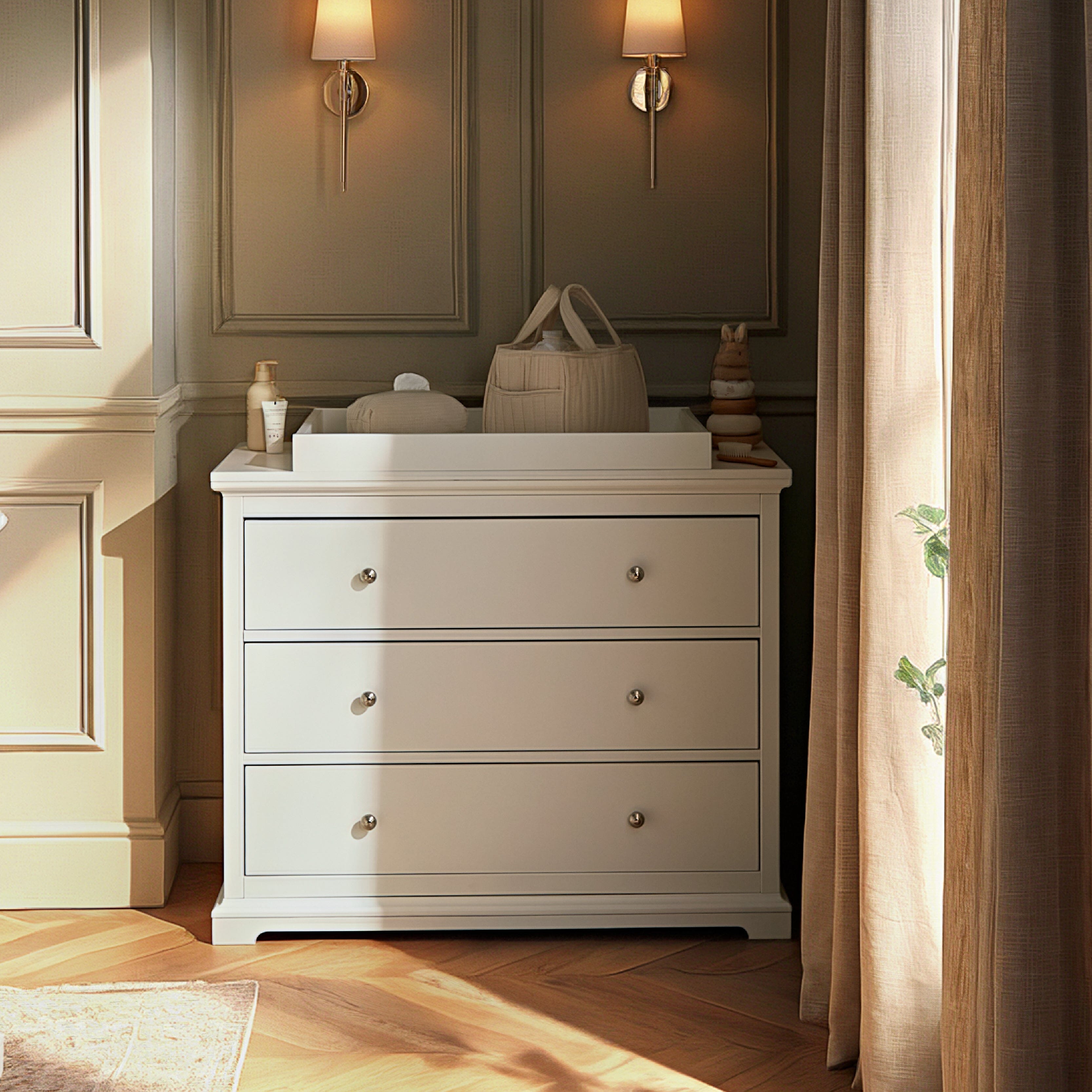 Beaumont Dresser Changer - White Furniture Singles CuddleCo 