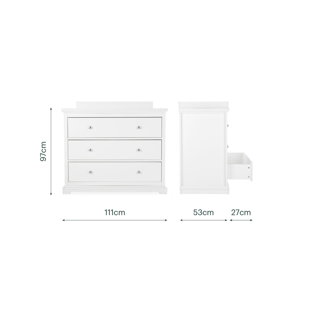 Beaumont Dresser Changer - White Furniture Singles CuddleCo 