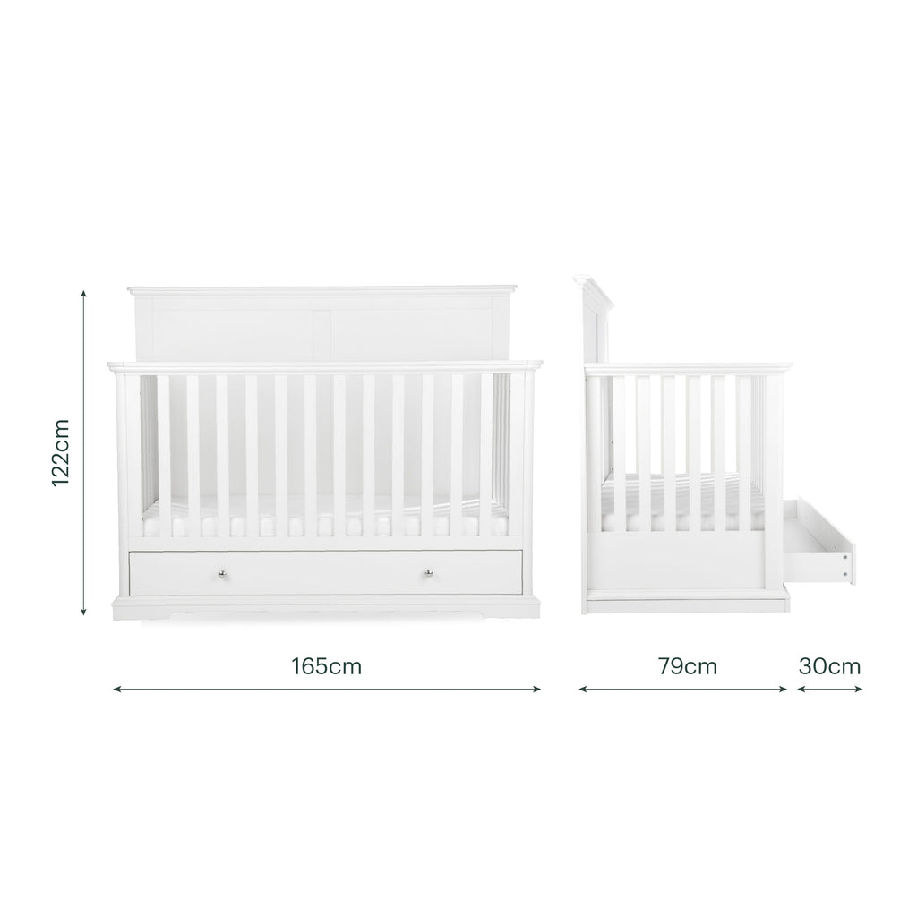 Beaumont Grand 2 Piece Nursery Furniture Set - White Furniture Sets CuddleCo 