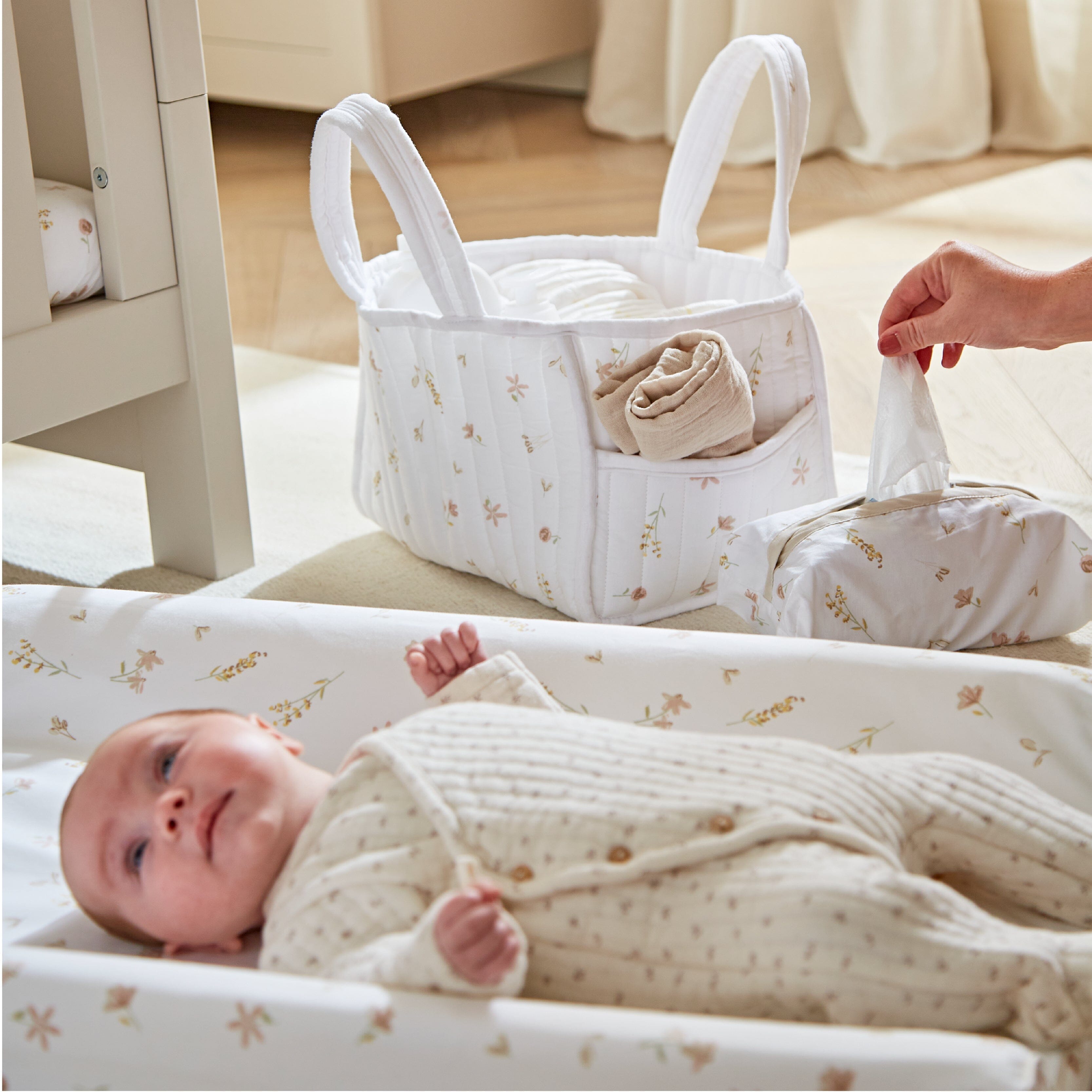 Nappy Caddy Set - Cashmere Meadow Accessory CuddleCo 
