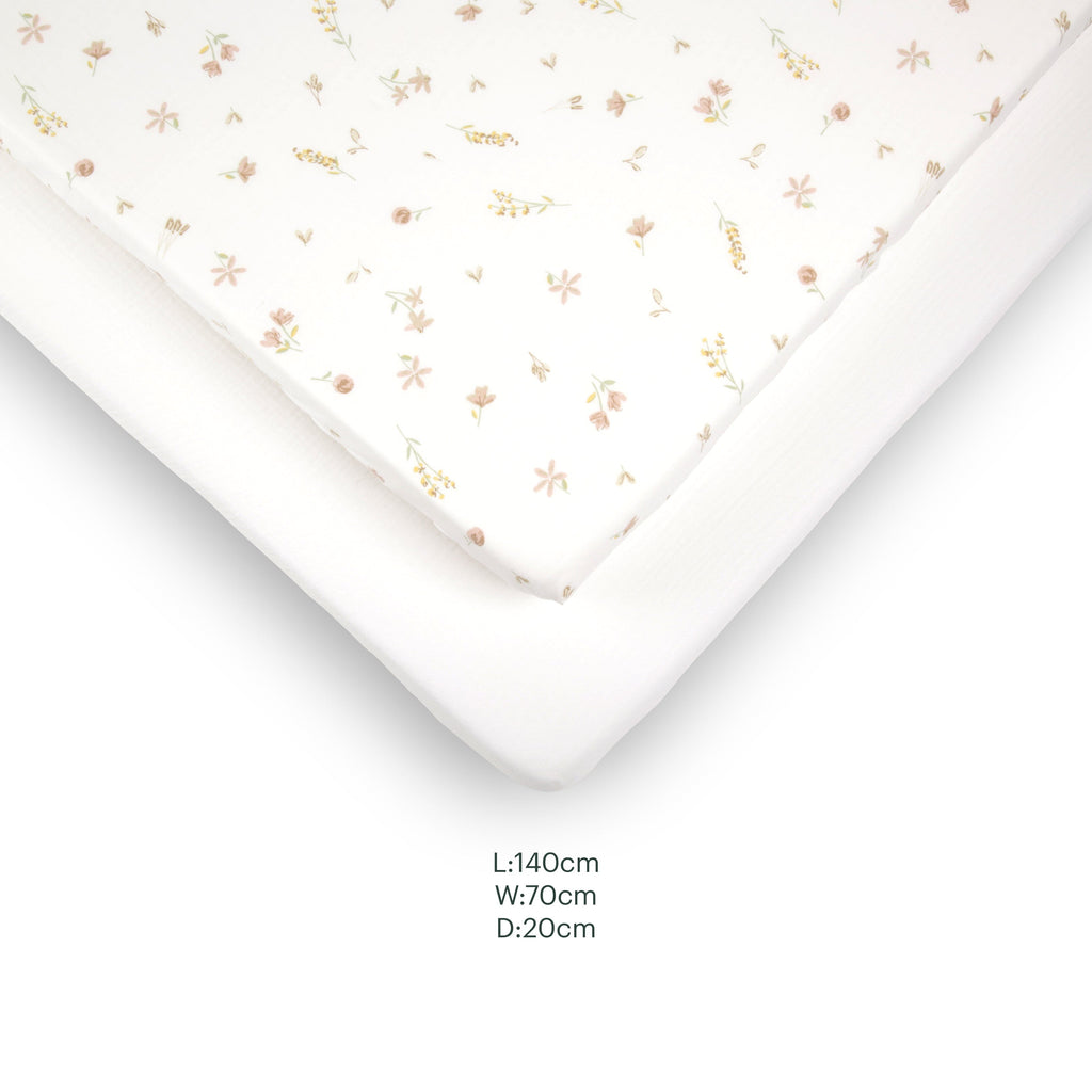 4 Piece Cot Bed Bedding Set - Cashmere Meadow Accessory CuddleCo 
