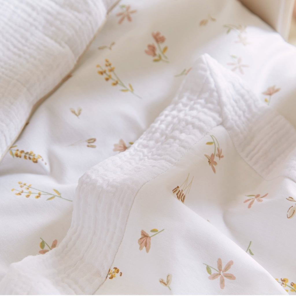 4 Piece Cot Bed Bedding Set - Cashmere Meadow Accessory CuddleCo 