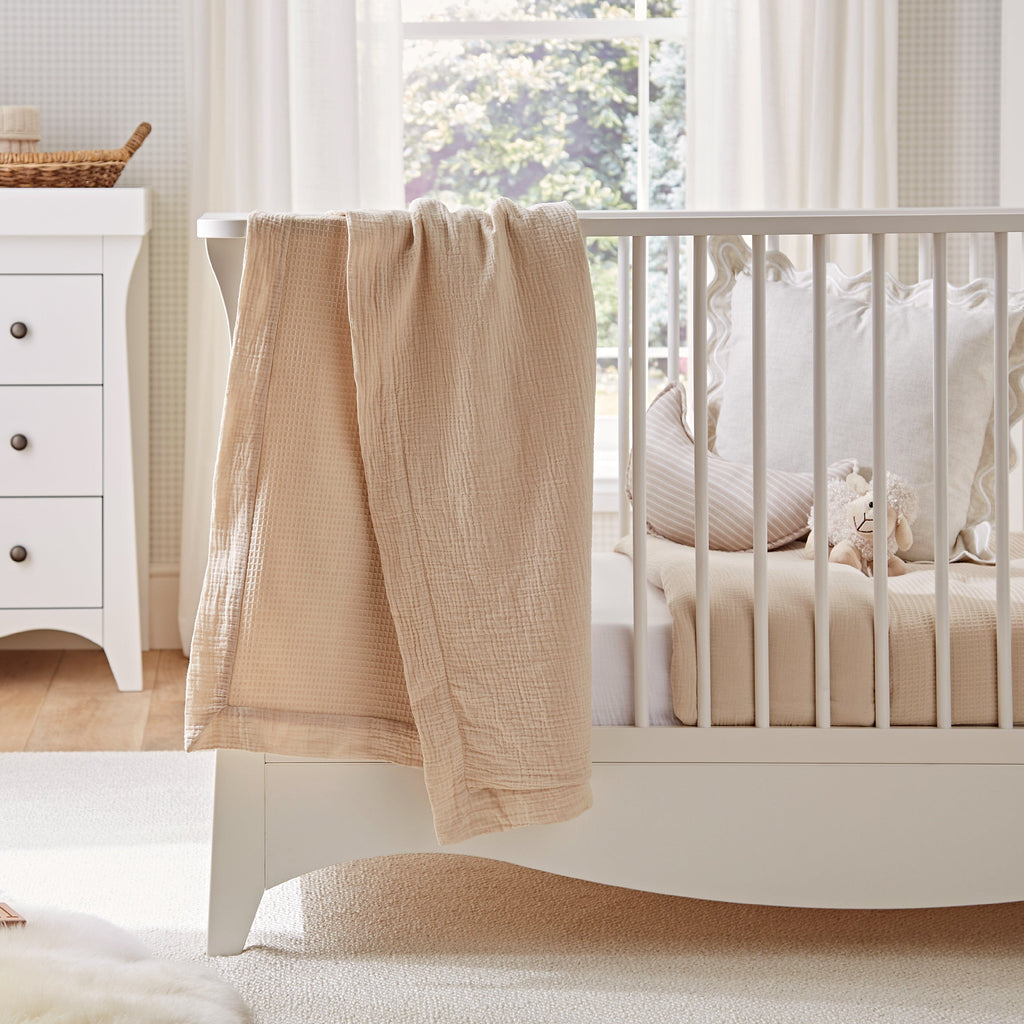 4 Piece Cot Bed Bedding Set - Cashmere Waffle Accessory CuddleCo 