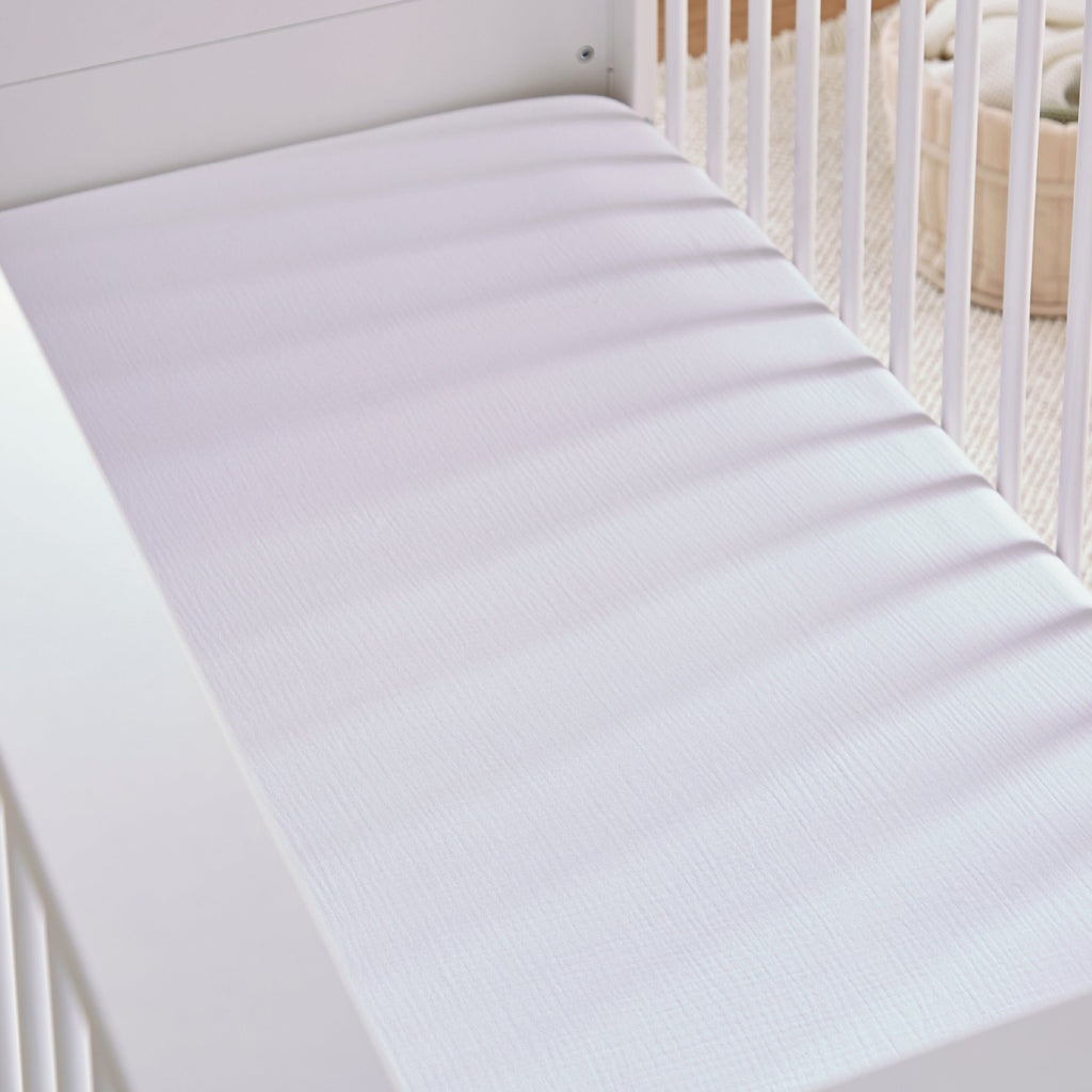 4 Piece Cot Bed Bedding Set - Cashmere Waffle Accessory CuddleCo 