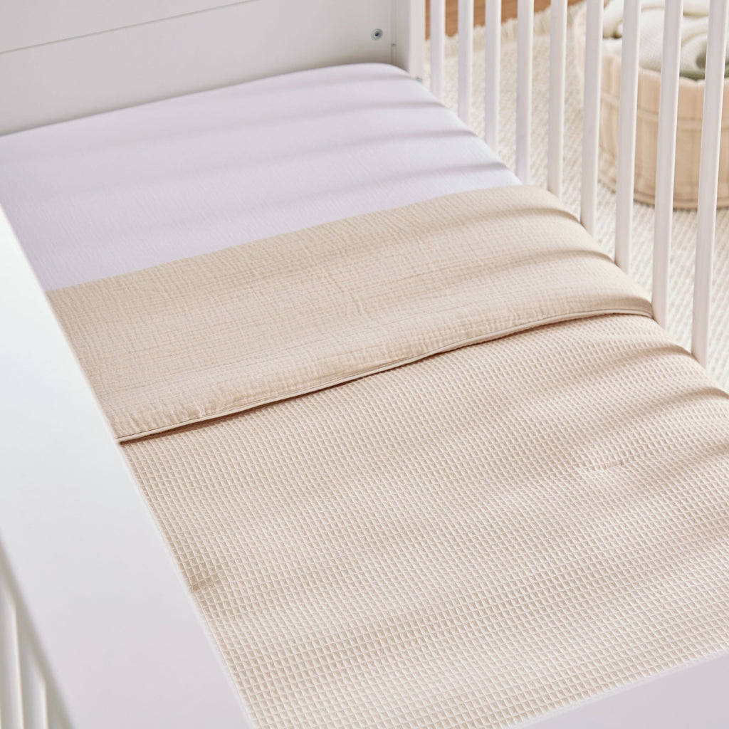 Cot Bed Quilt - Cashmere Waffle Accessory CuddleCo 