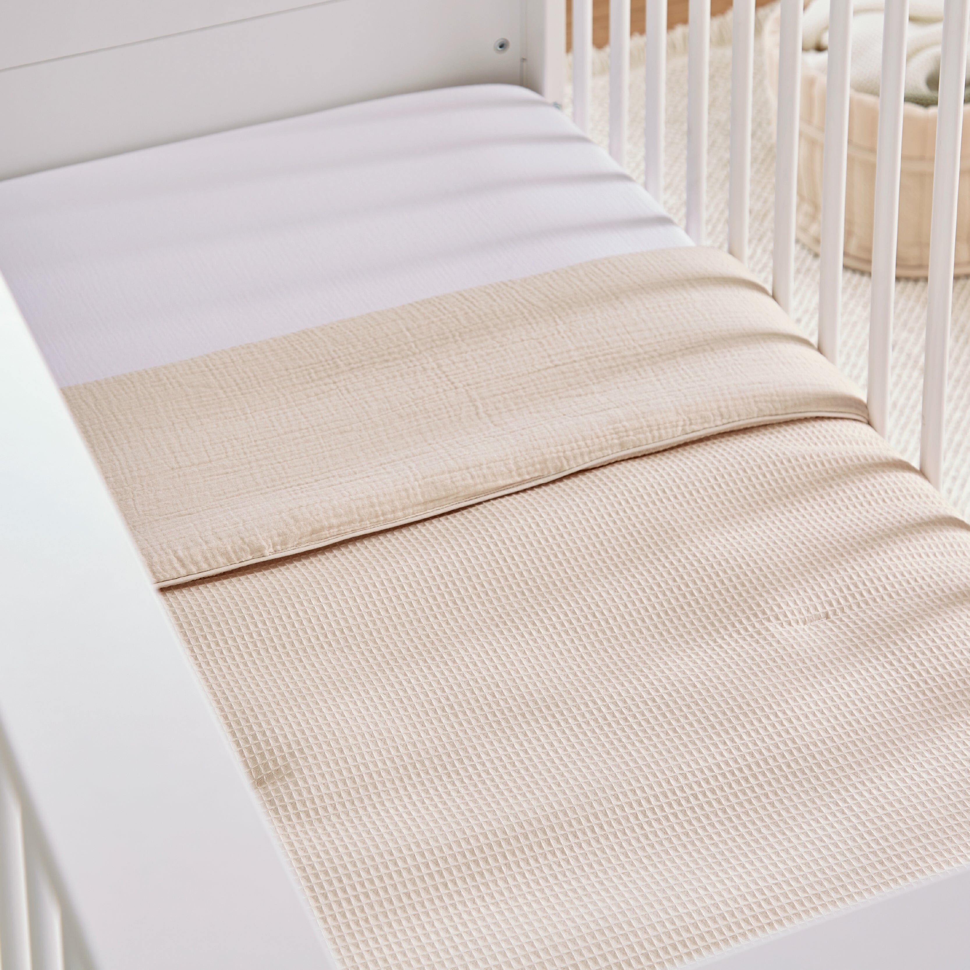 Cot Bed Quilt - Cashmere Waffle Accessory CuddleCo 