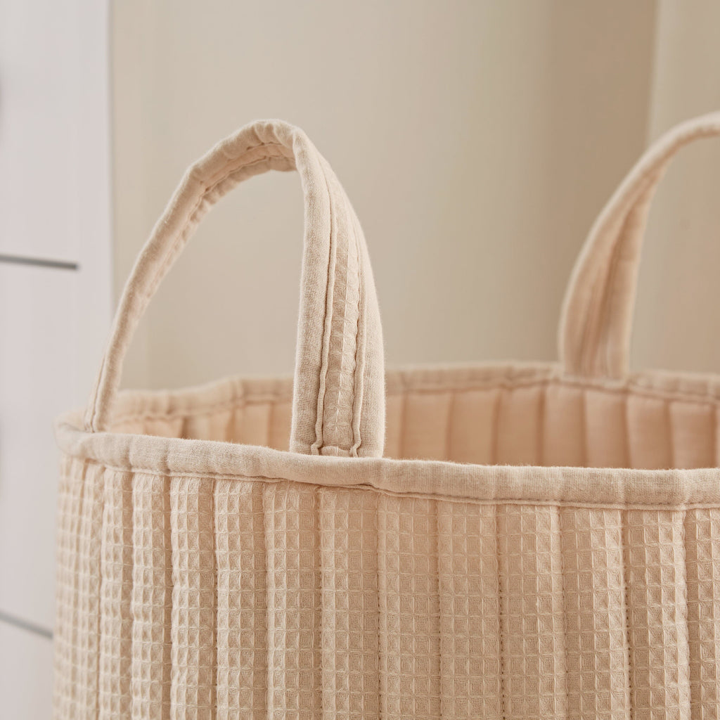 Large Storage Basket - Cashmere Waffle Accessory CuddleCo 