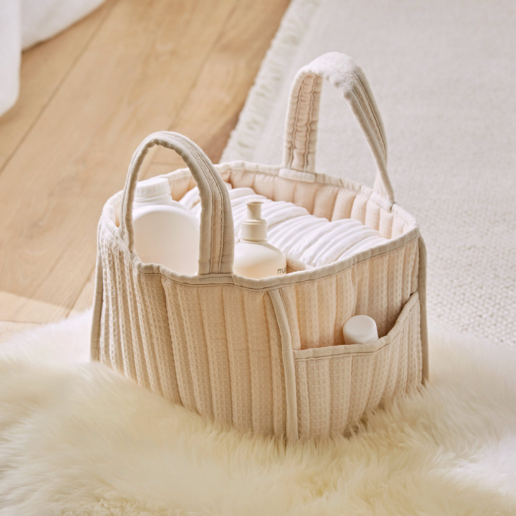Nappy Caddy - Cashmere Waffle Accessory CuddleCo 