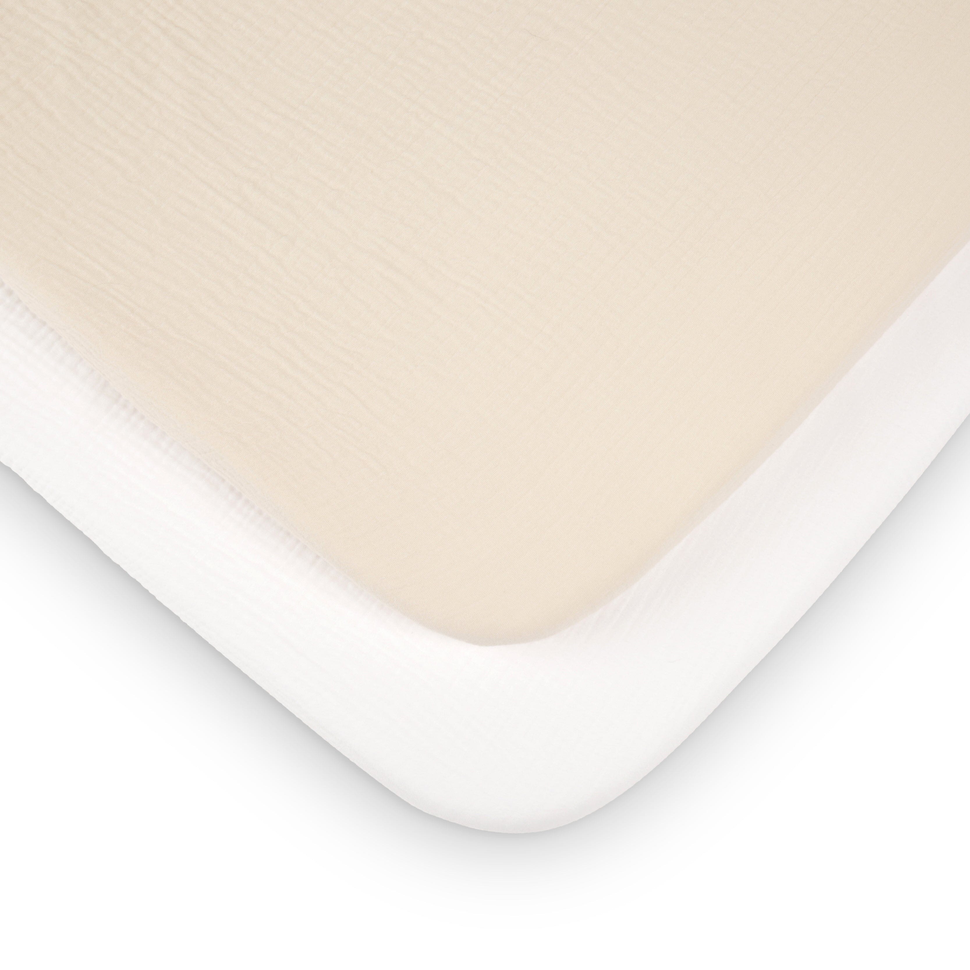 2 Pack Universal Crib/Co-Sleeper Sheets - Cashmere Waffle Accessory CuddleCo 