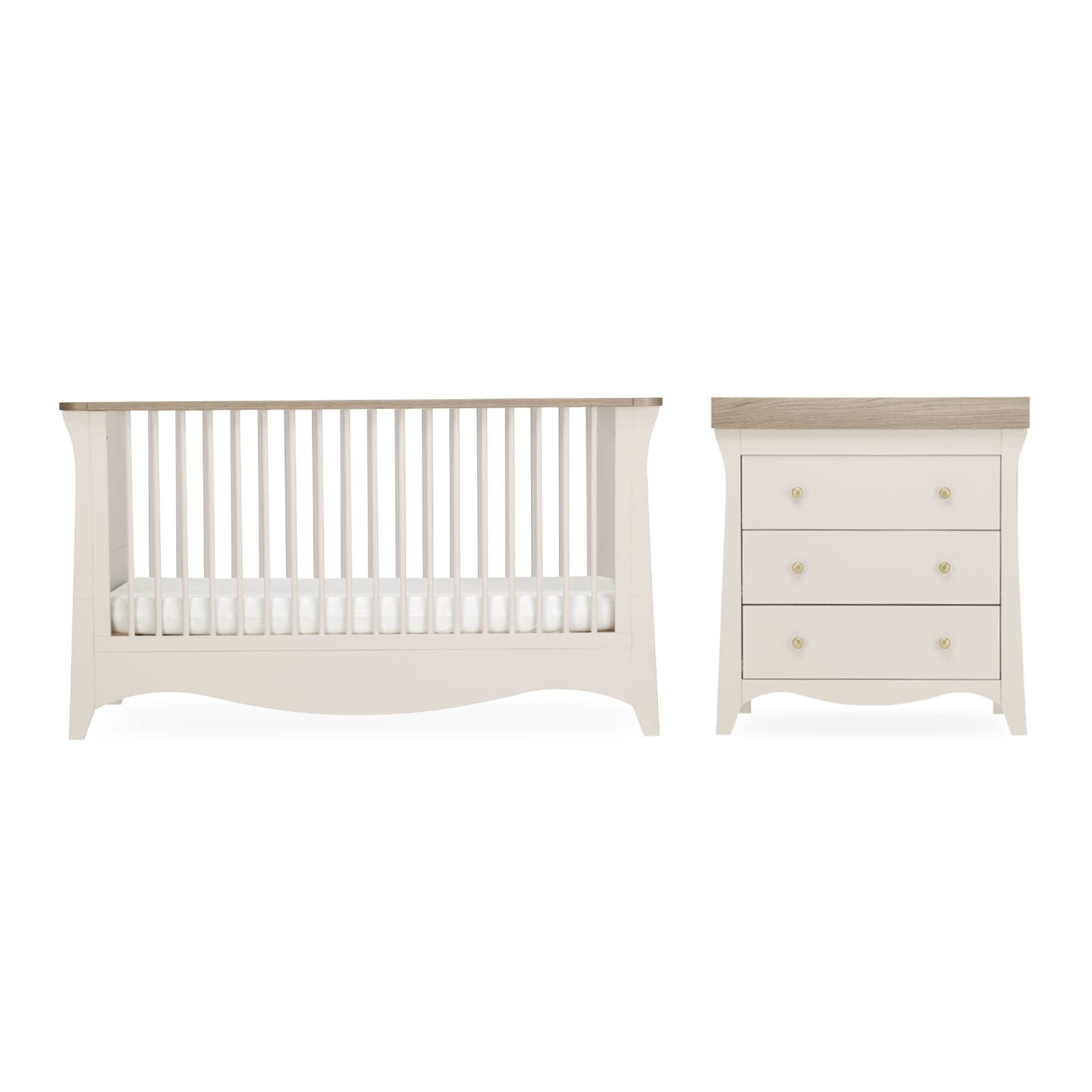 Clara 2 Piece Nursery Furniture Set - Cashmere & Ash Furniture Sets CuddleCo 