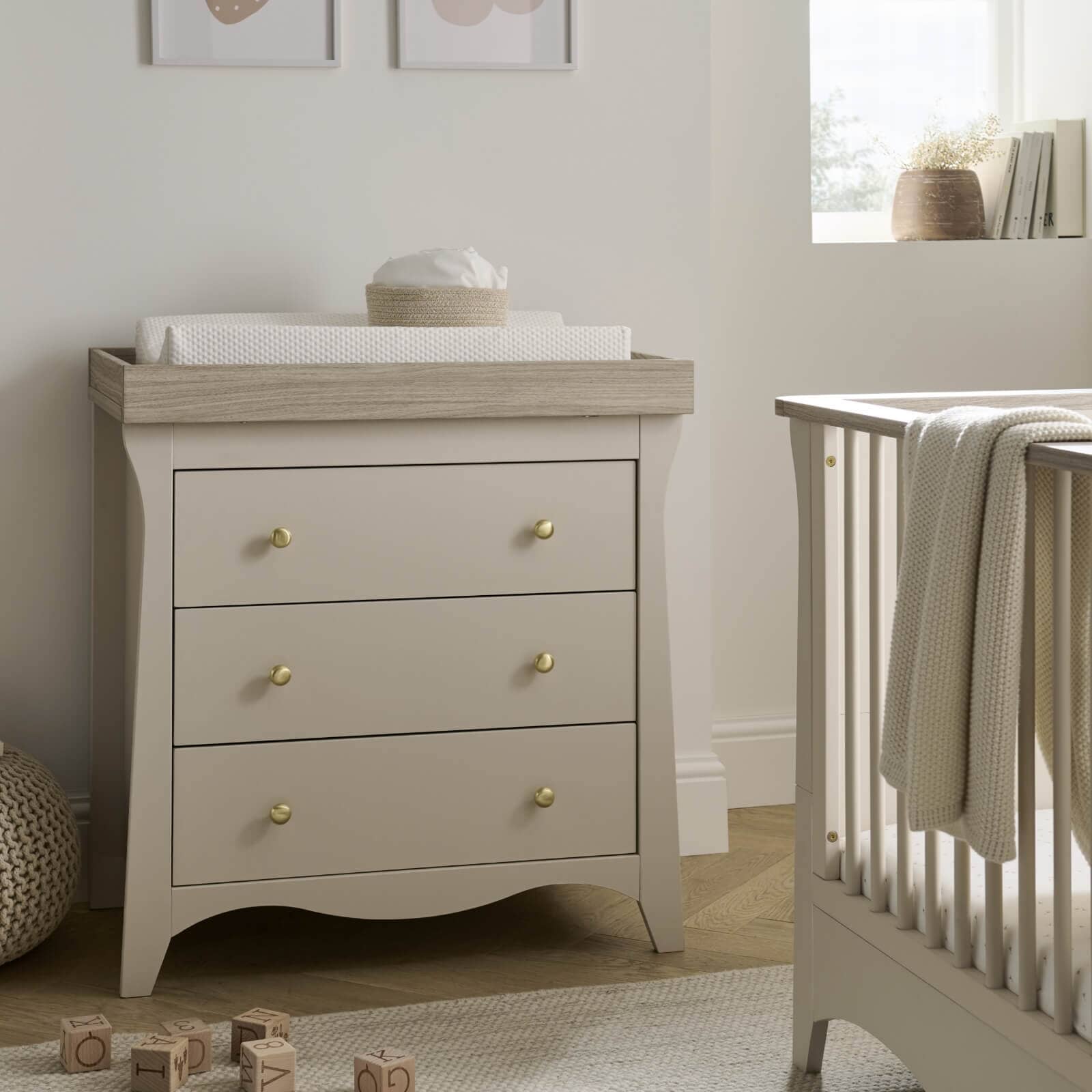 Clara Piece Nursery Furniture Set Cashmere Ash CuddleCo