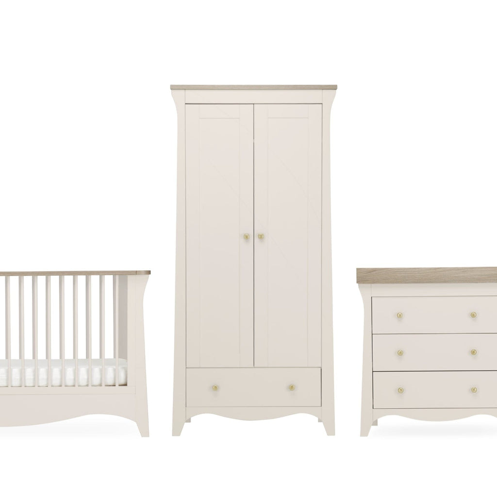 Clara 3 Piece Nursery Furniture Set - Cashmere & Ash Furniture Sets CuddleCo 