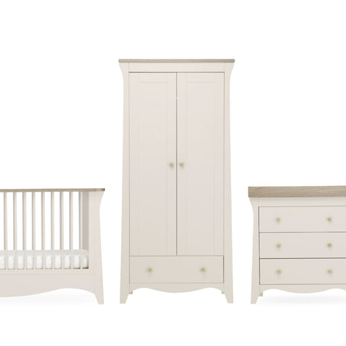 Clara 3 Piece Nursery Furniture Set - Cashmere & Ash Furniture Sets CuddleCo 