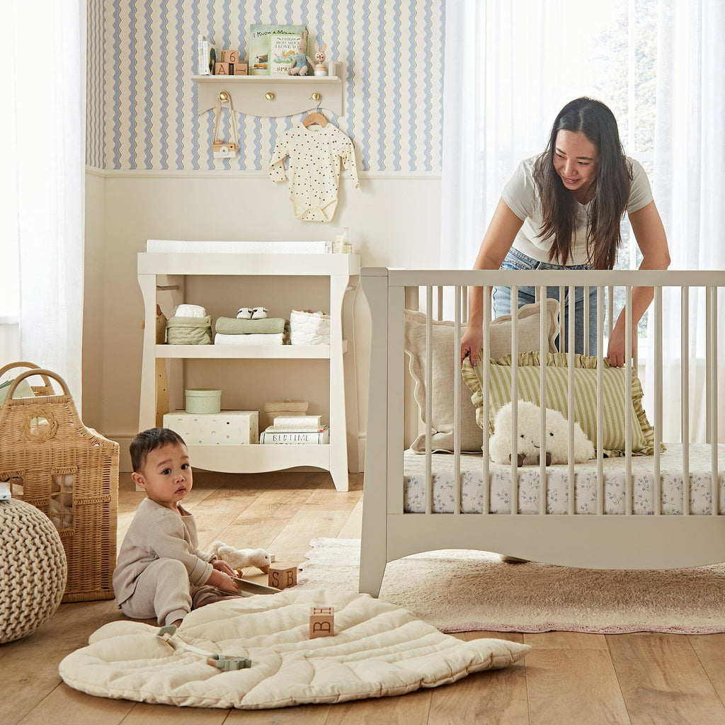 Clara Mini 2 Piece Nursery Furniture Set - Cashmere Furniture Sets CuddleCo 
