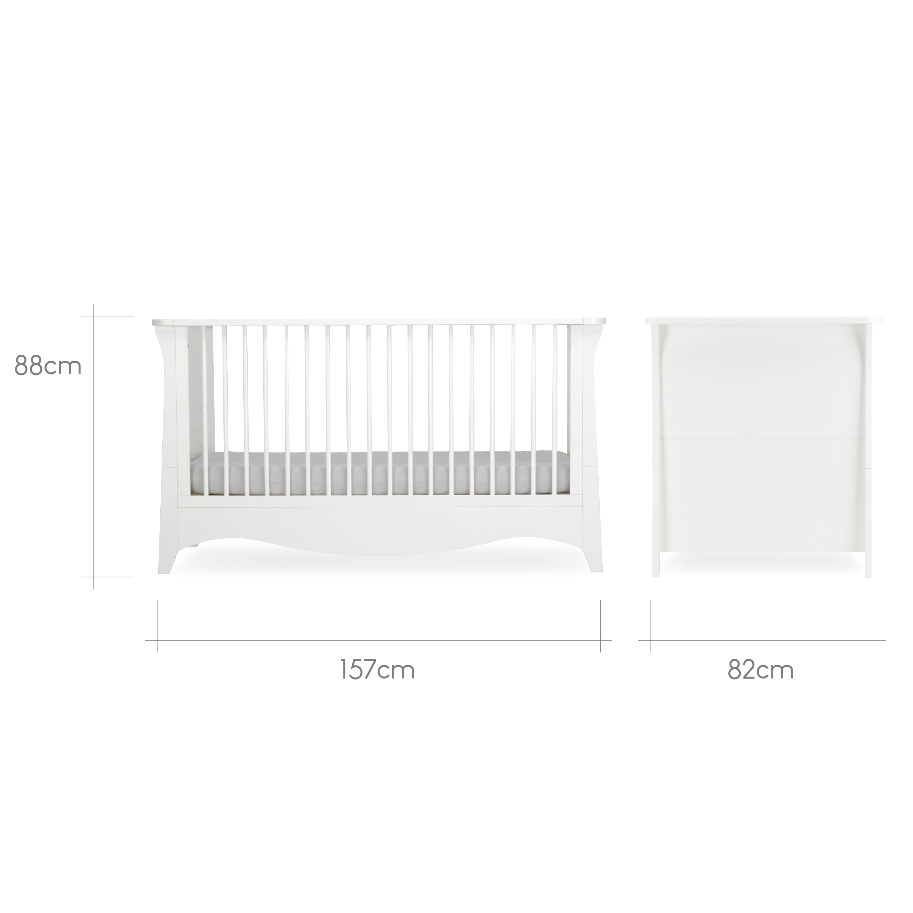 Clara Cot Bed - White Furniture Singles CuddleCo 