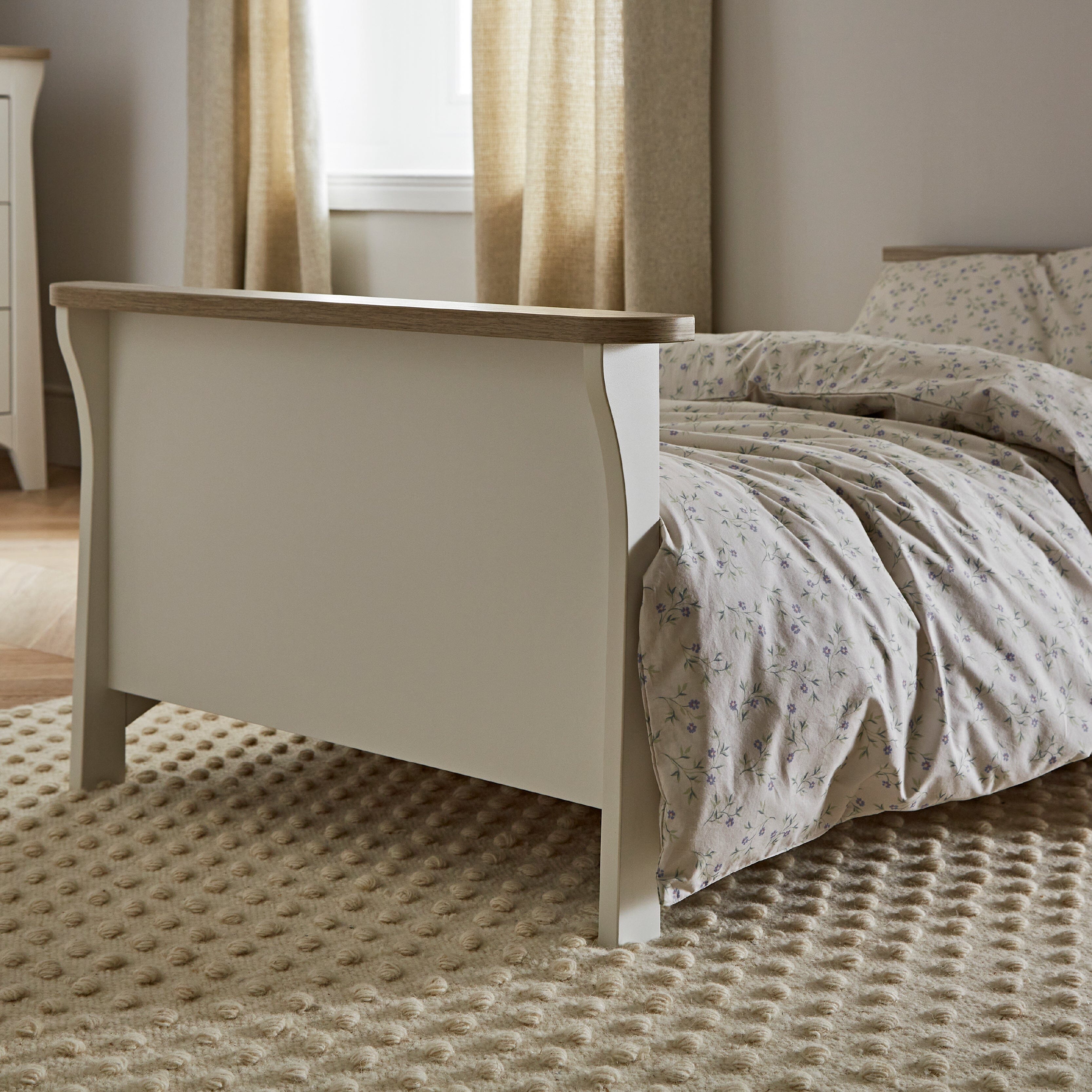 Clara Toddler Bed - White & Ash Bed CuddleCo 
