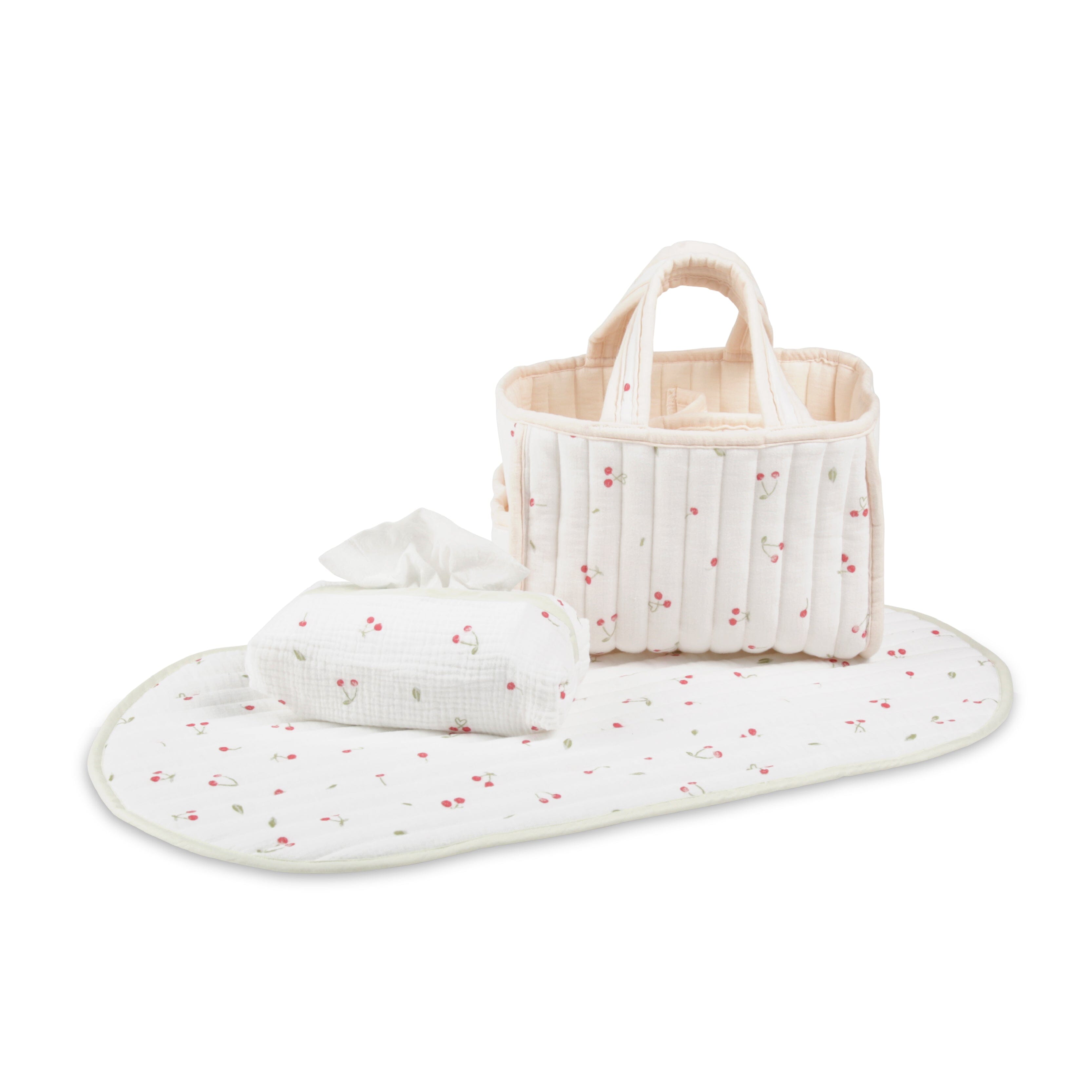 Nappy Caddy Set - Ditsy Cherry Accessory CuddleCo 