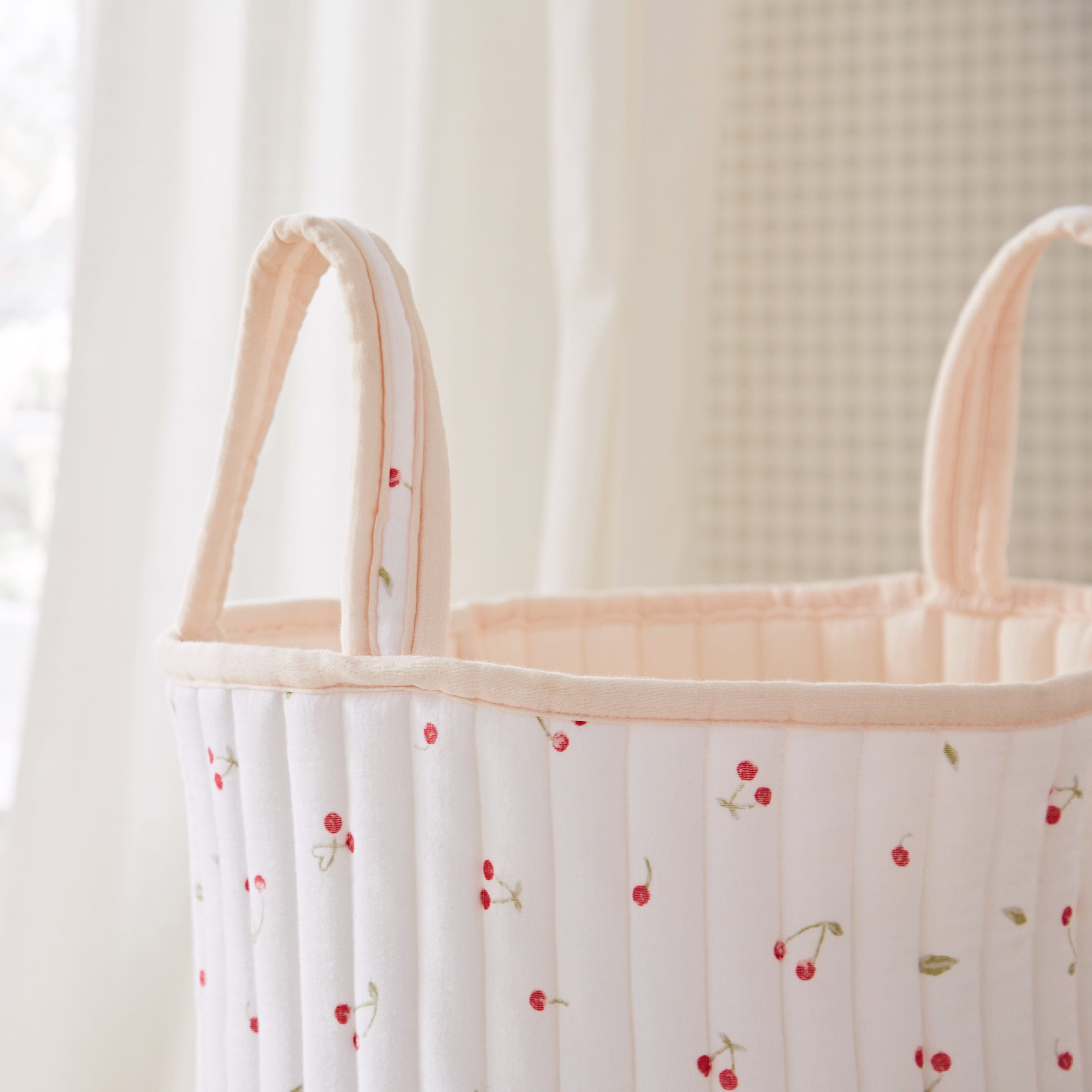 Large Storage Basket - Ditsy Cherry Accessory CuddleCo 