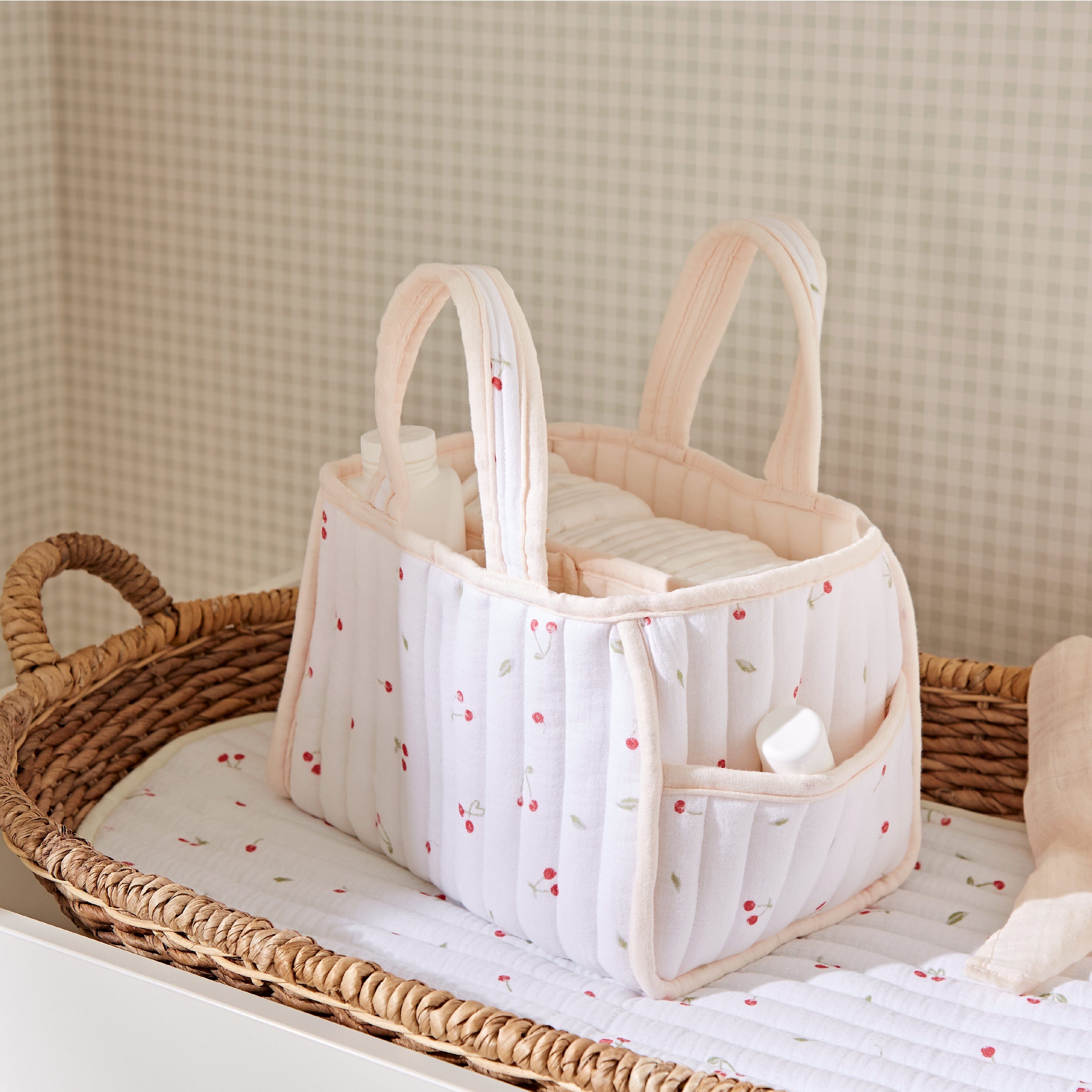 Nappy Caddy - Ditsy Cherry Accessory CuddleCo 