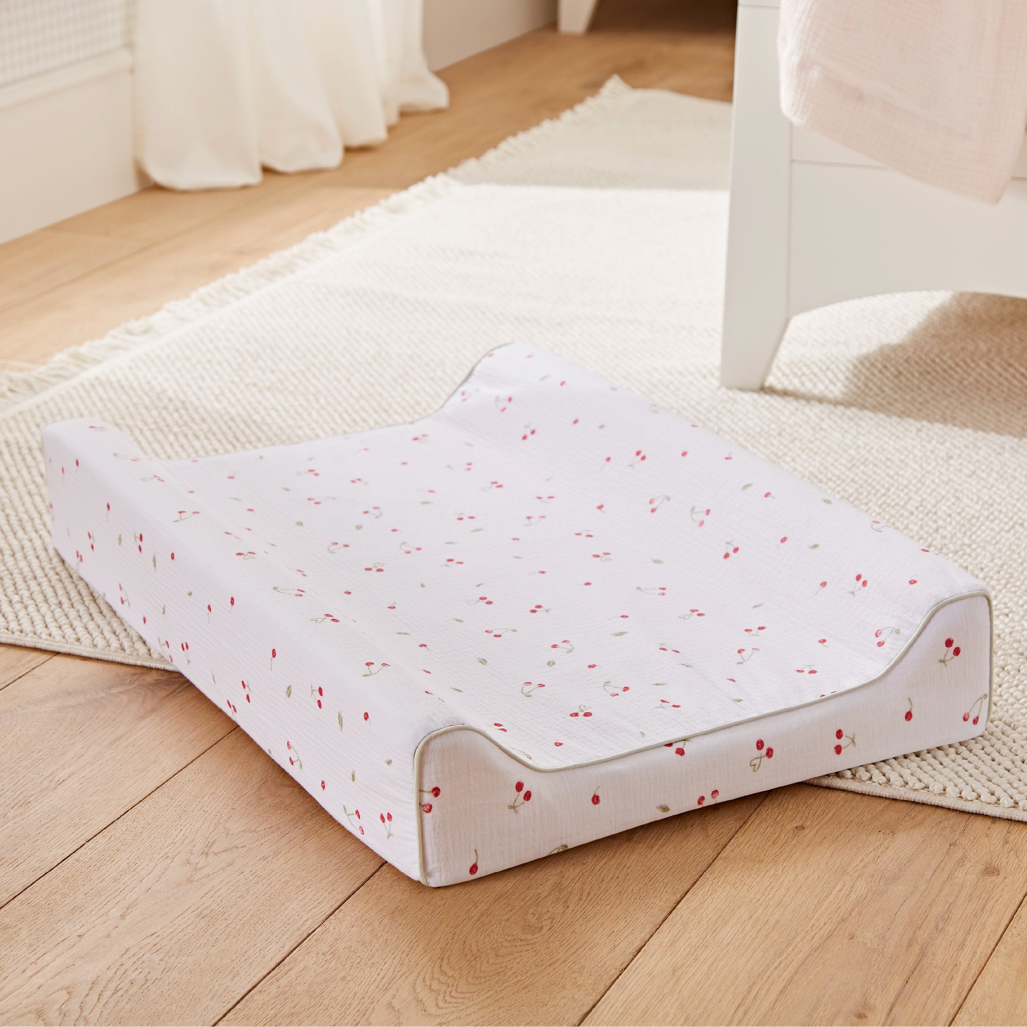 Wedge Changing Mat - Ditsy Cherry Accessory CuddleCo 
