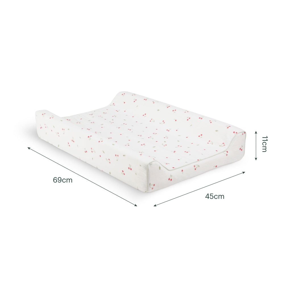 Wedge Changing Mat - Ditsy Cherry Accessory CuddleCo 