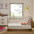 Enzo Cot Bed - Truffle Oak & White Furniture Singles CuddleCo 