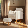 Etta Nursing Chair & Foot stool - Boucle Off White Furniture Singles CuddleCo 