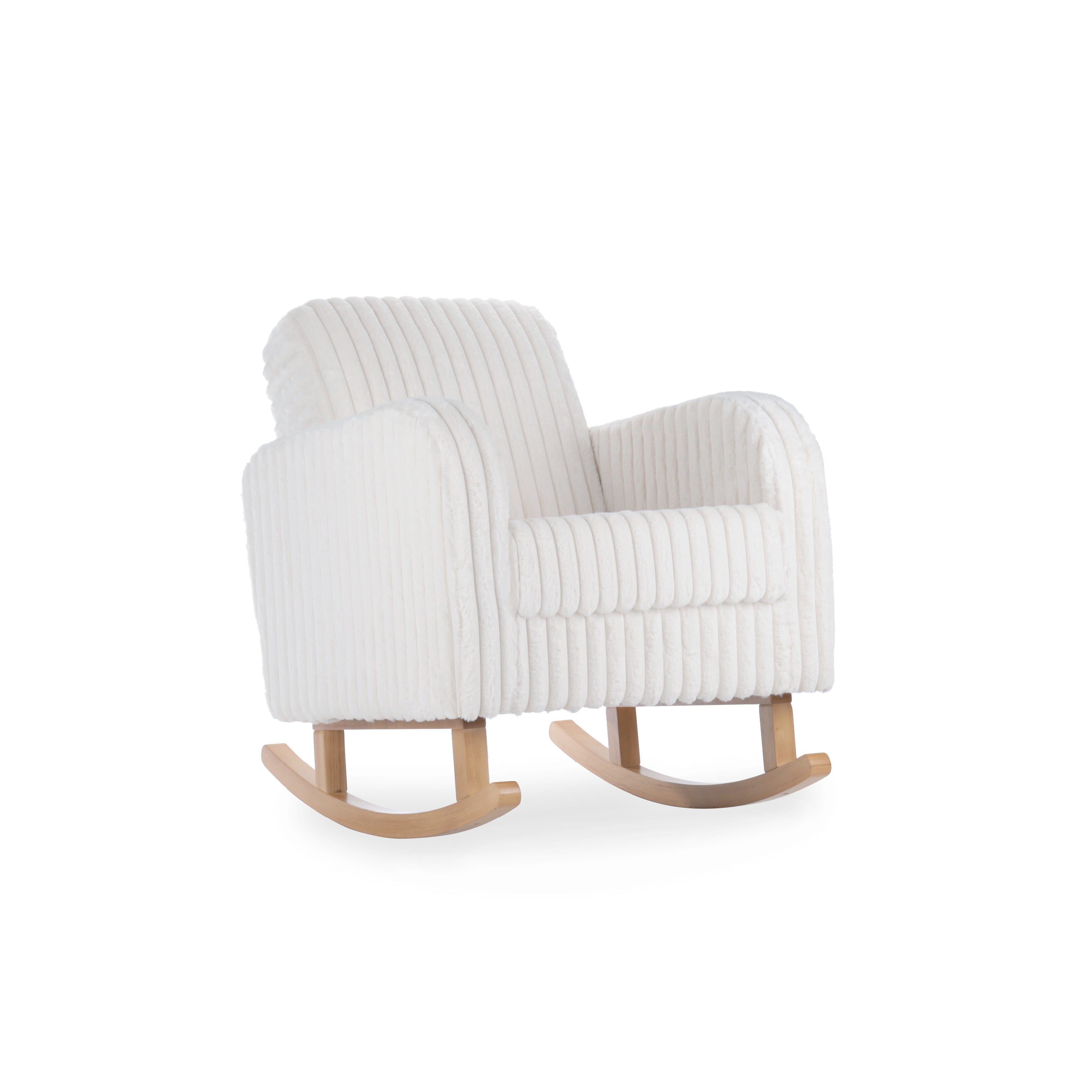 Etta Faux Fur Nursing Chair - Cream CuddleCo 
