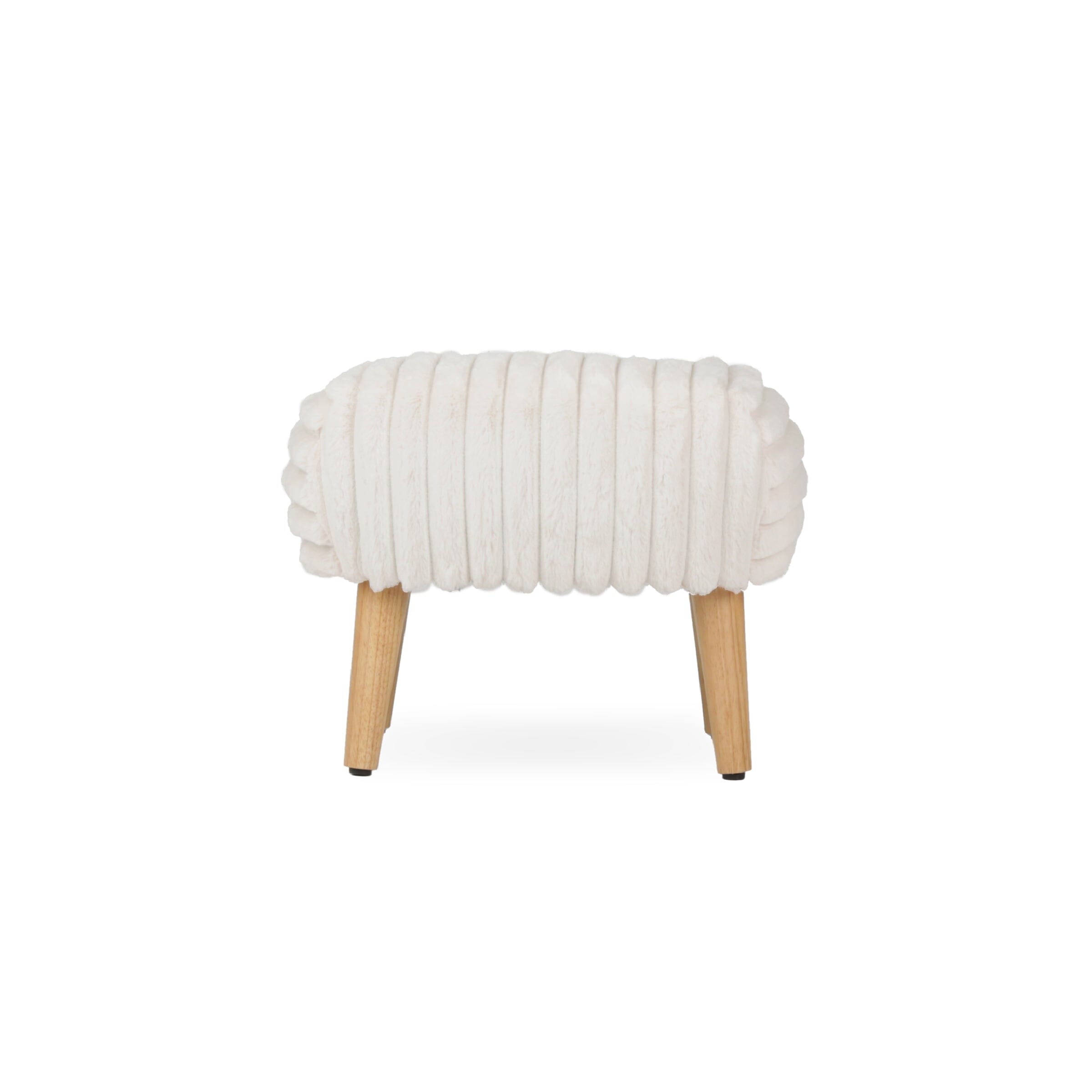 Etta Nursing Chair & Foot stool - Faux Fur Cream Furniture Singles CuddleCo 