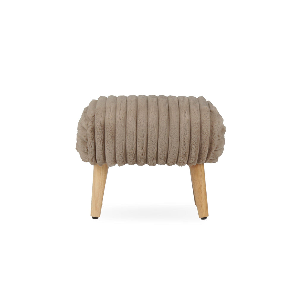 Etta Foot Stool - Faux Fur Mink Furniture Singles CuddleCo 