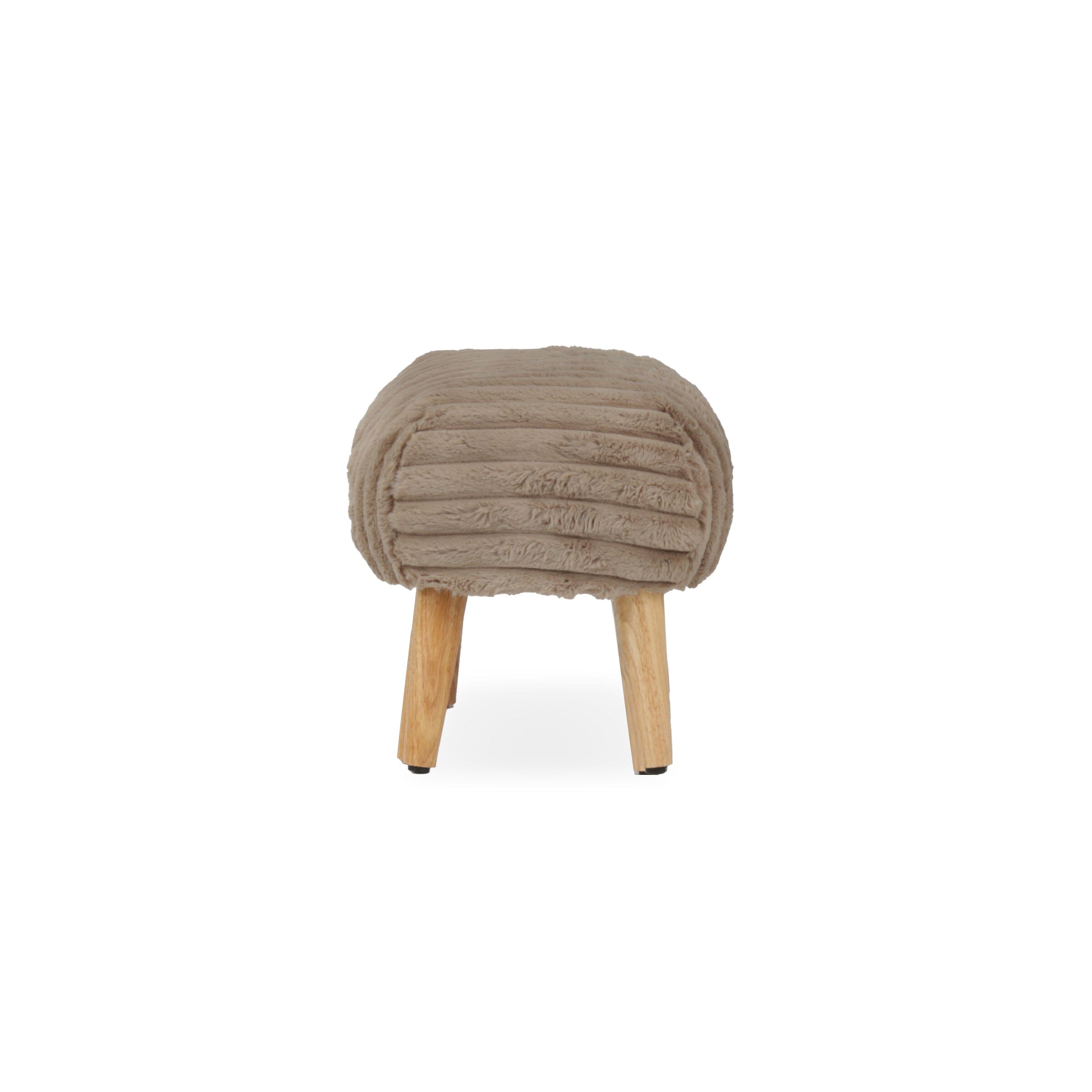 Etta Foot Stool - Faux Fur Mink Furniture Singles CuddleCo 