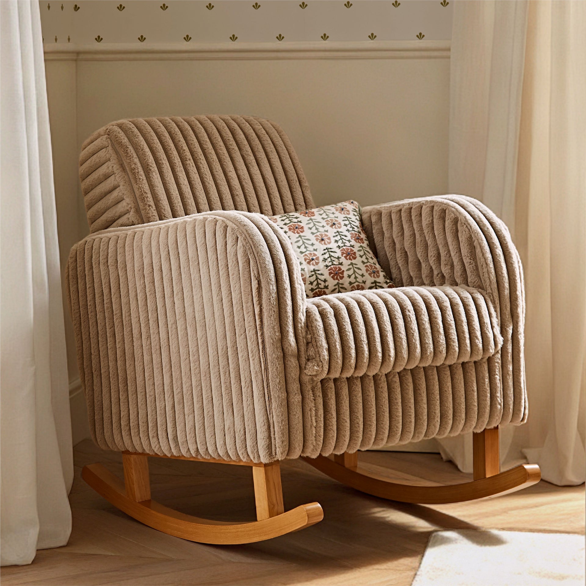 Etta Faux Fur Nursing Chair Mink