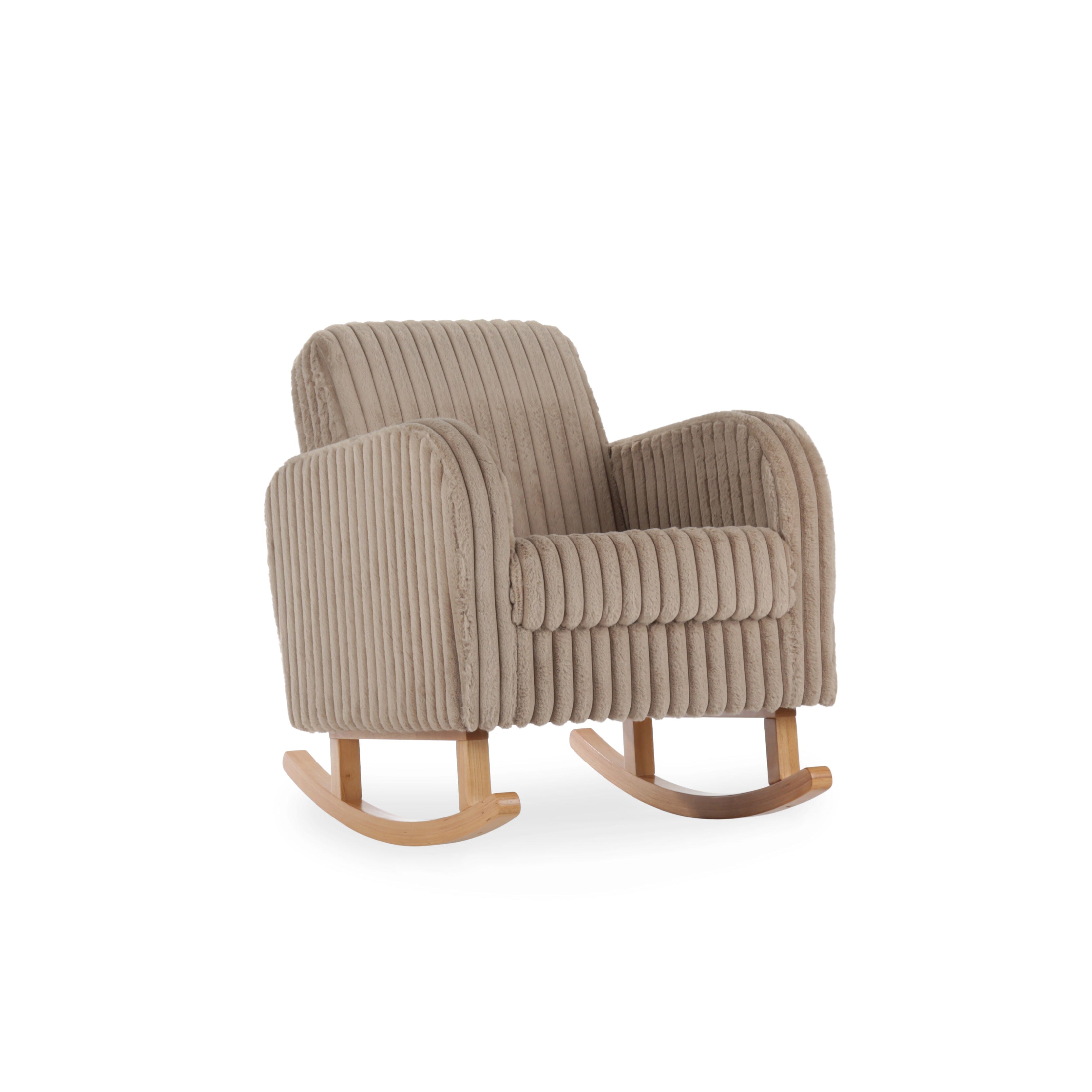 Etta Faux Fur Nursing Chair - Mink CuddleCo 