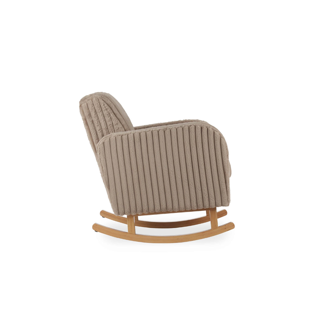 Etta Faux Fur Nursing Chair - Mink CuddleCo 
