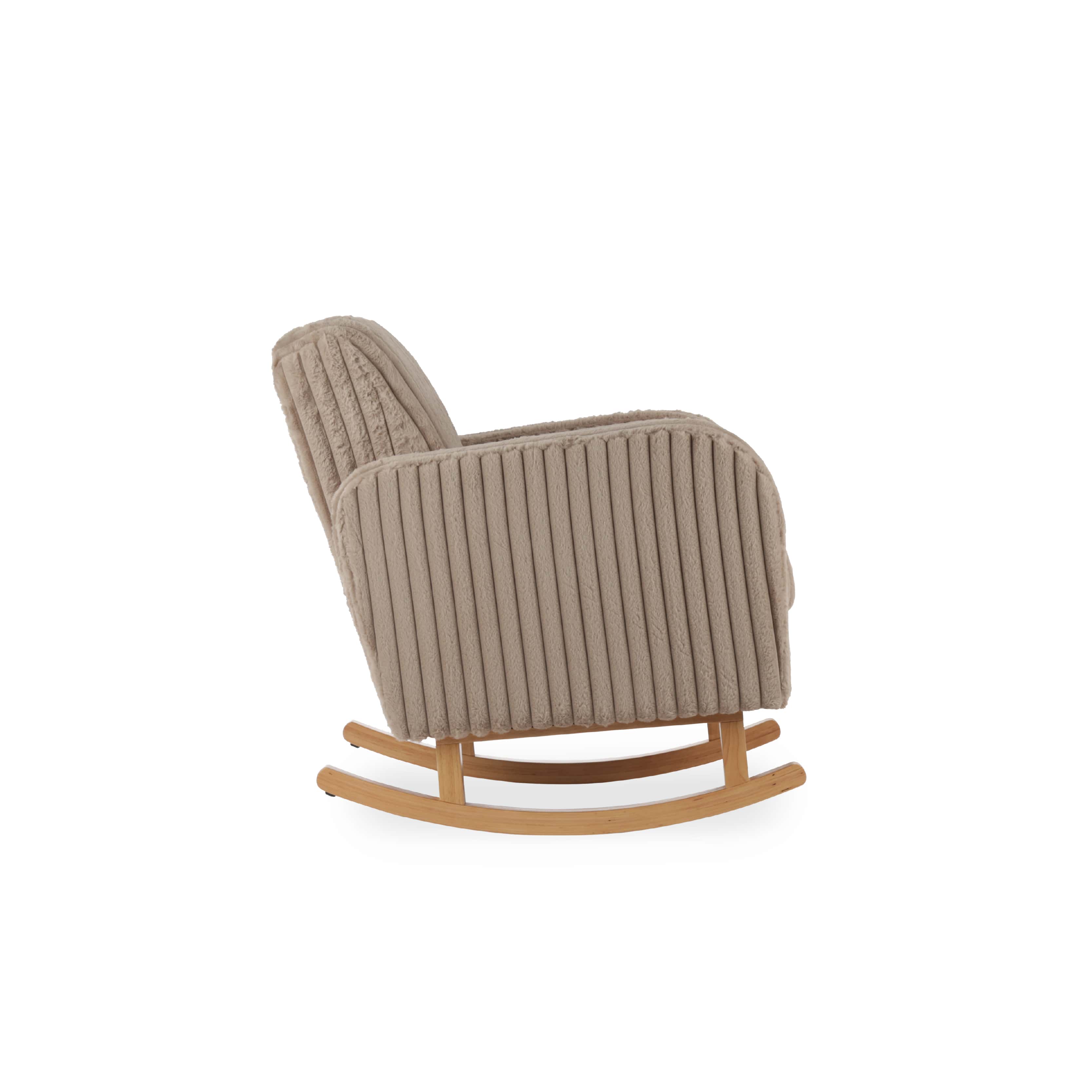 Etta Faux Fur Nursing Chair - Mink CuddleCo 