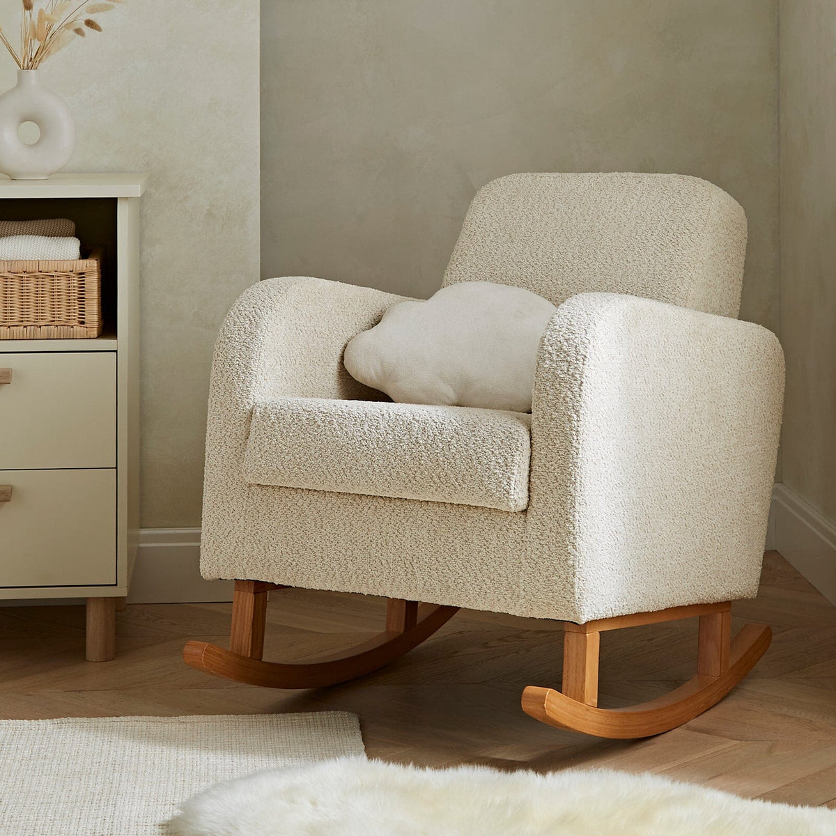 Etta Boucle Nursing Chair Mushroom