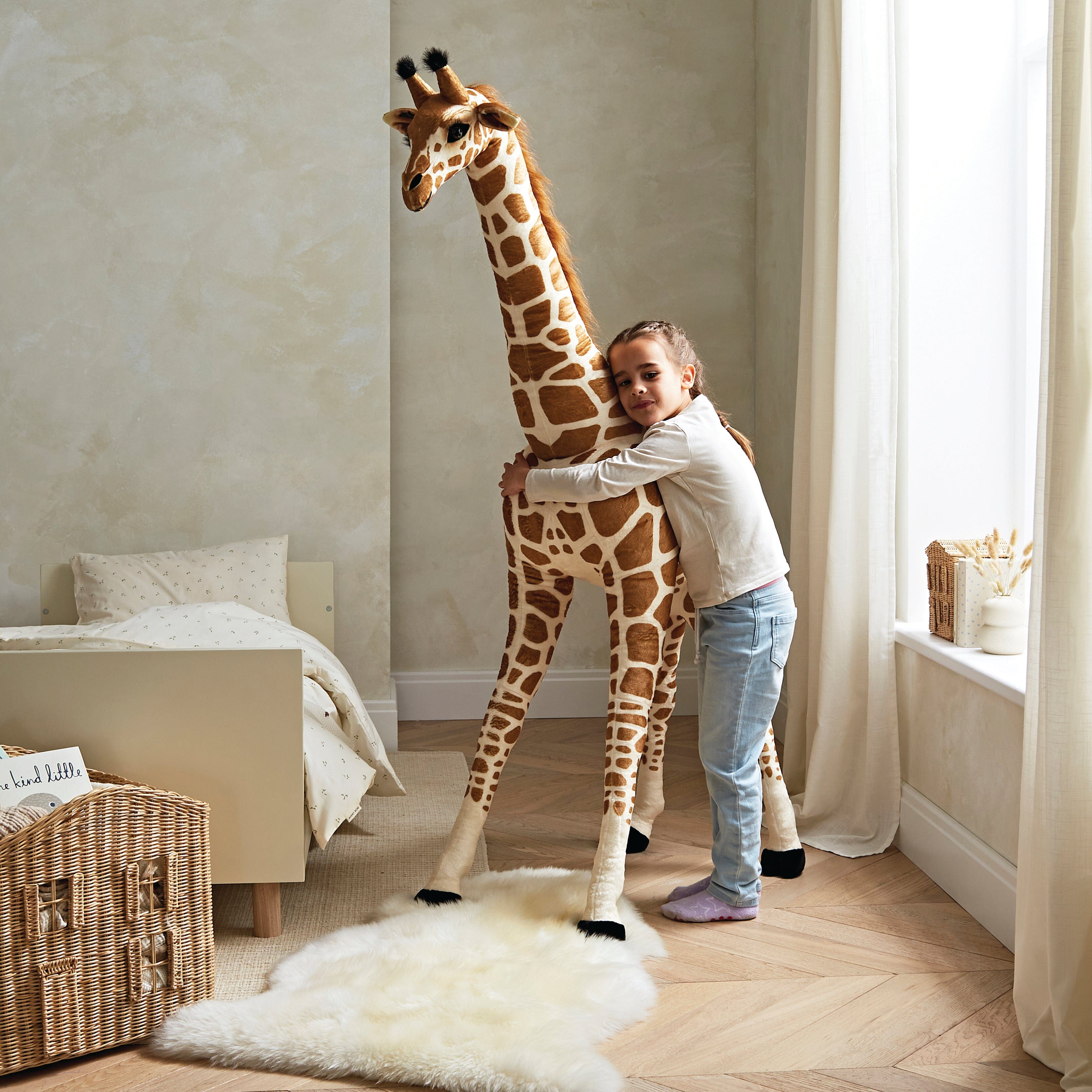 Tall Standing Giraffe Stuffed Animal Toys CuddleCo 