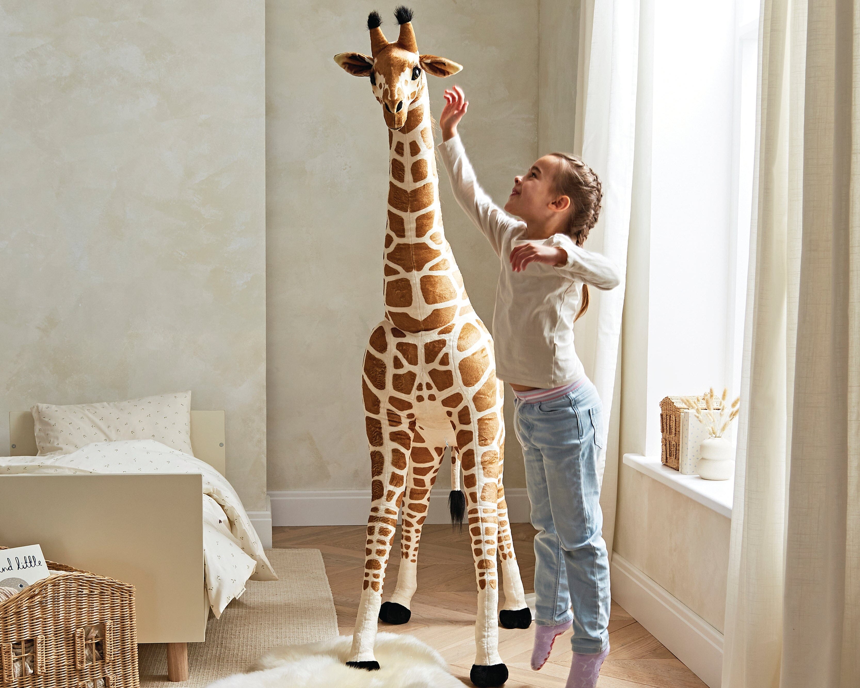 Medium Standing Giraffe Stuffed Animal Toys CuddleCo 