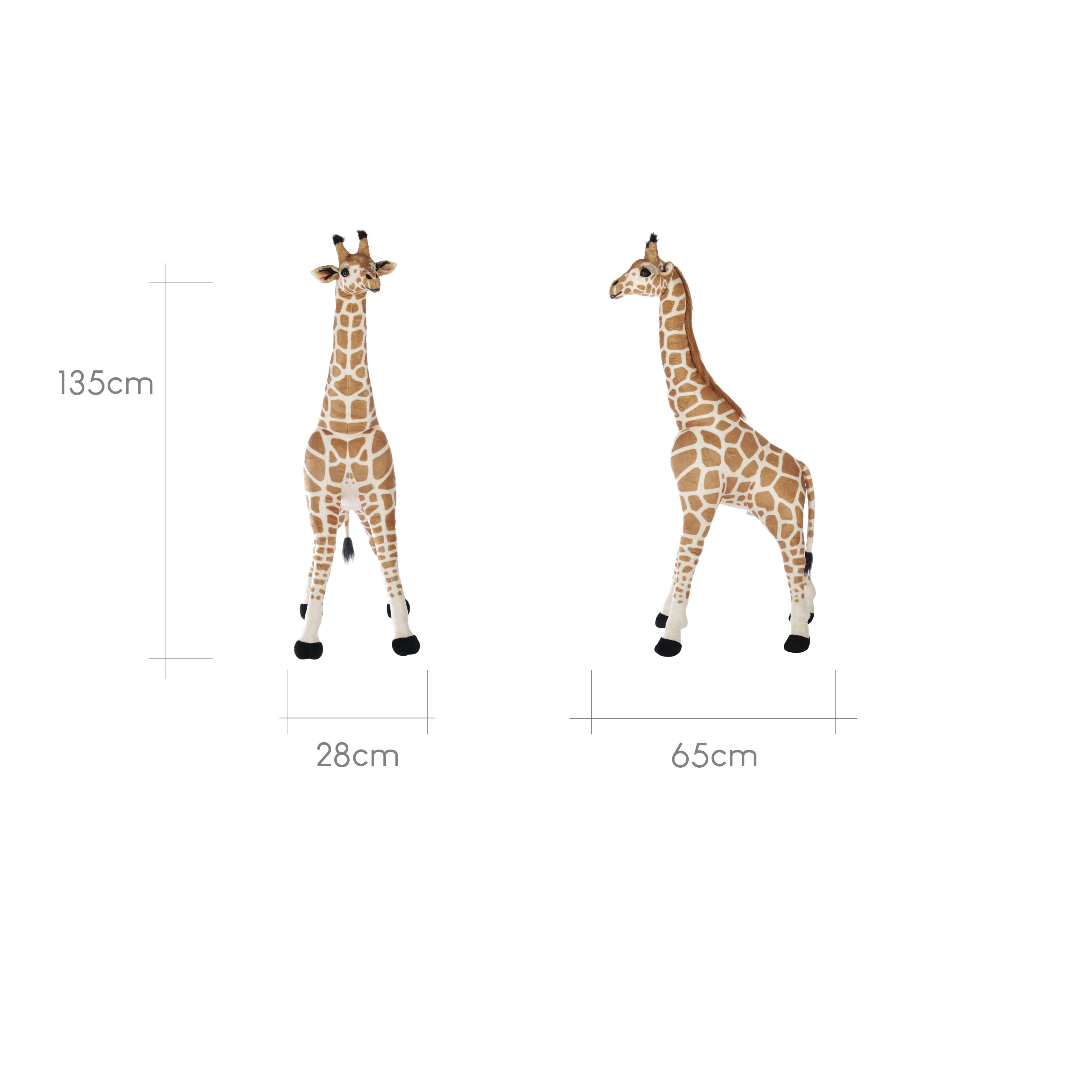 Medium Standing Giraffe Stuffed Animal Toys CuddleCo 