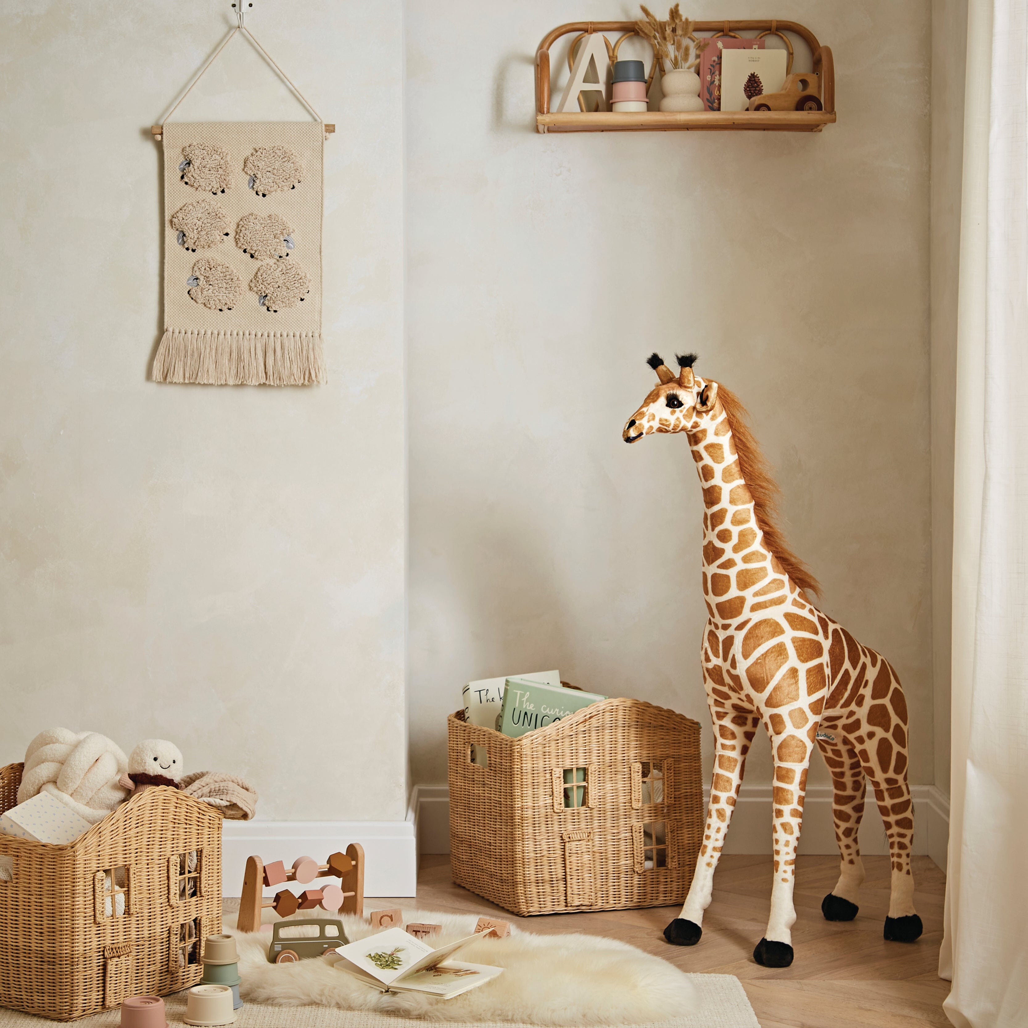 Small Standing Giraffe Stuffed Animal CuddleCo 