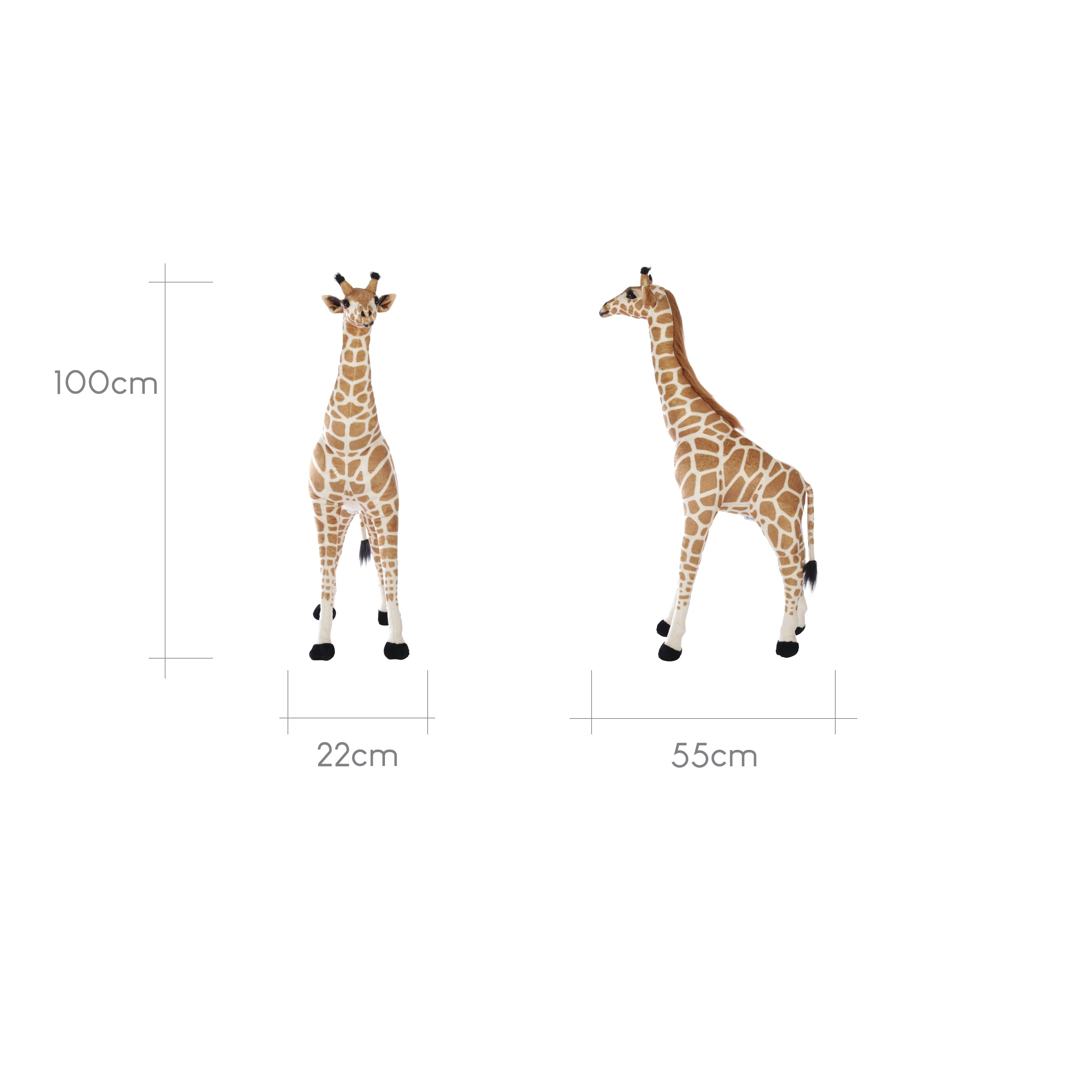 Small Standing Giraffe Stuffed Animal CuddleCo 