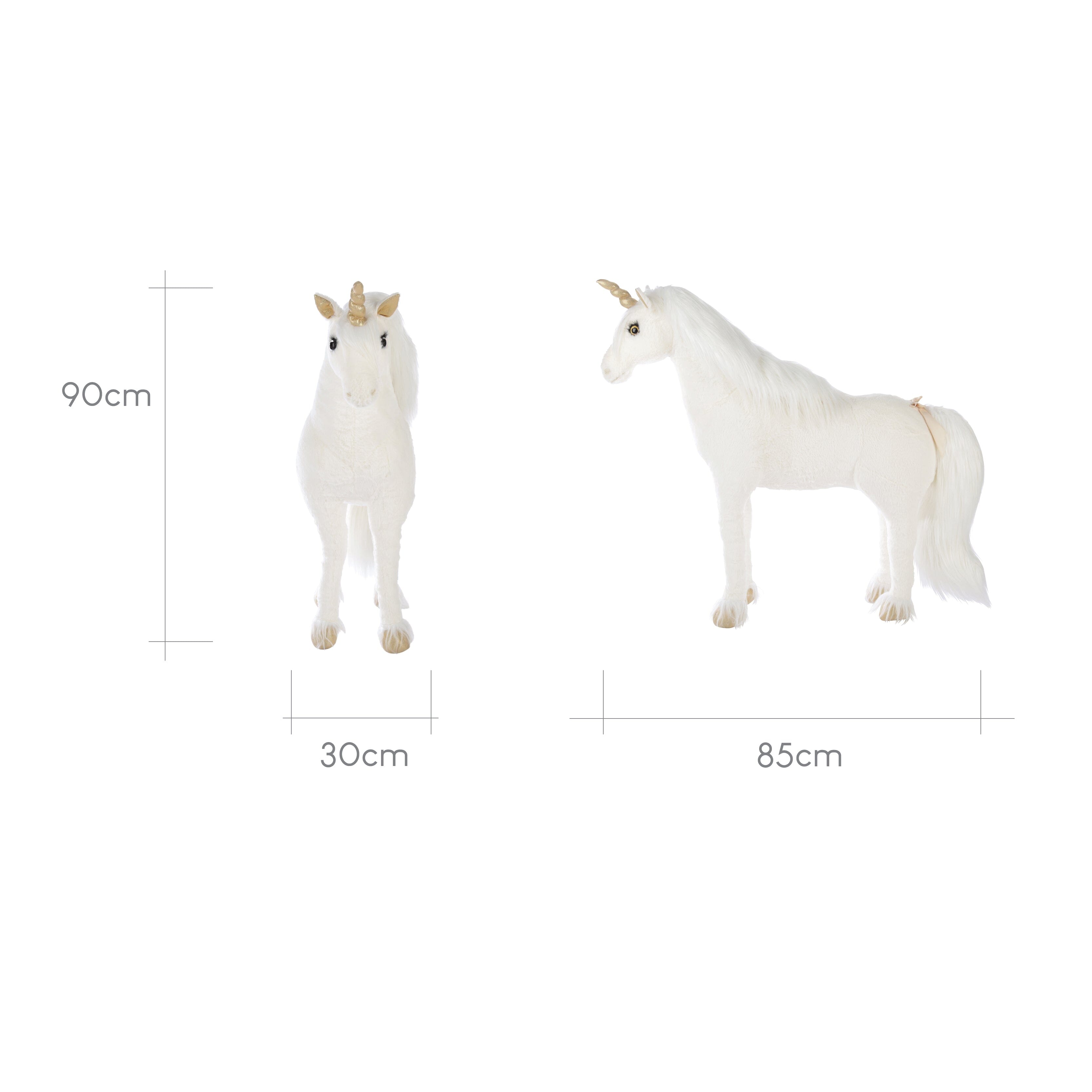 Standing Unicorn - Gold Dust Toys CuddleCo 