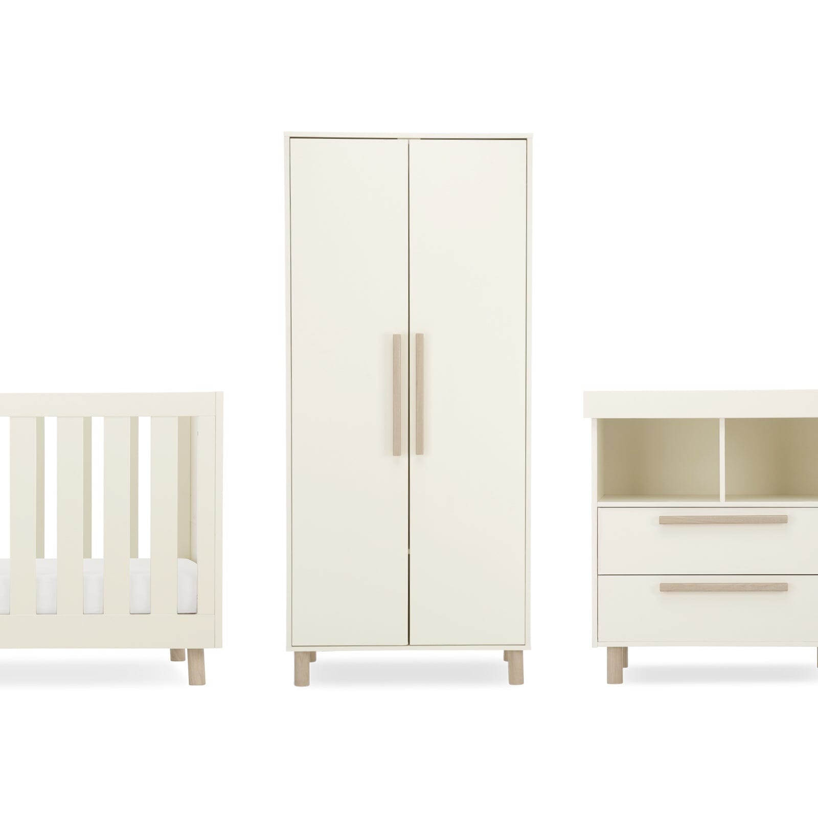 Harper Piece Nursery Furniture Set Cream Ash CuddleCo
