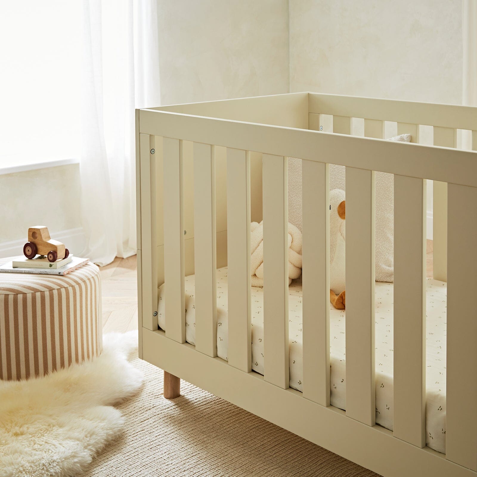 Harper Cot Bed - Cream & Ash Furniture Singles CuddleCo 