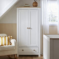 Luna 2 Door Double Wardrobe - White & Oak Furniture Singles CuddleCo 