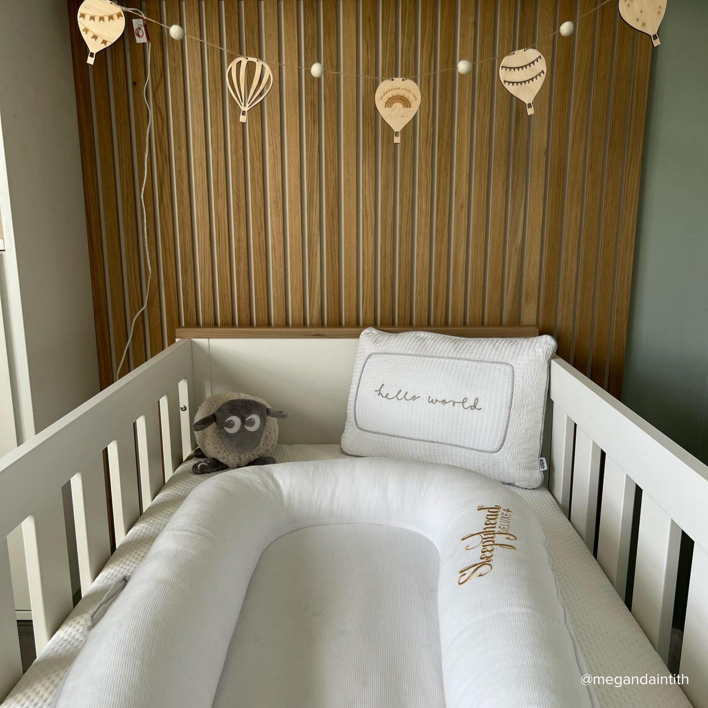 Luna Cot Bed - White & Oak Furniture Singles CuddleCo 