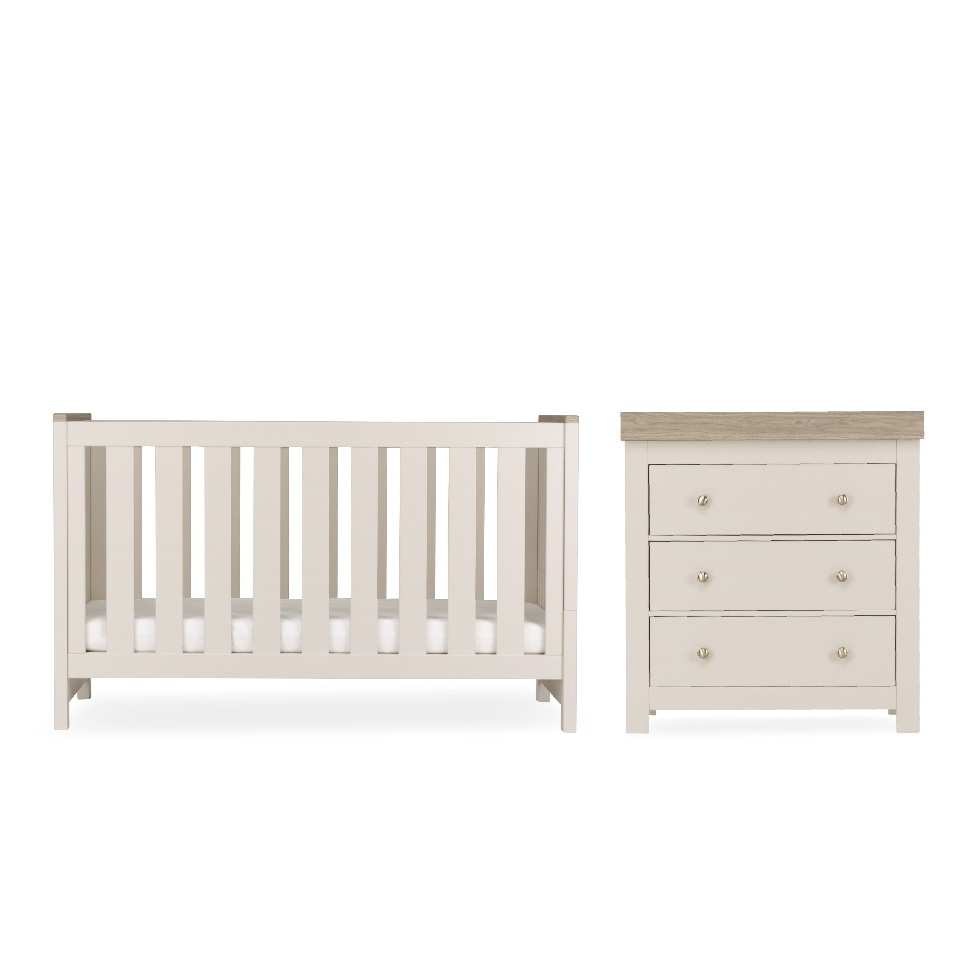 Luna 2 Piece Nursery Furniture Set - Cashmere & Ash Furniture Set CuddleCo 