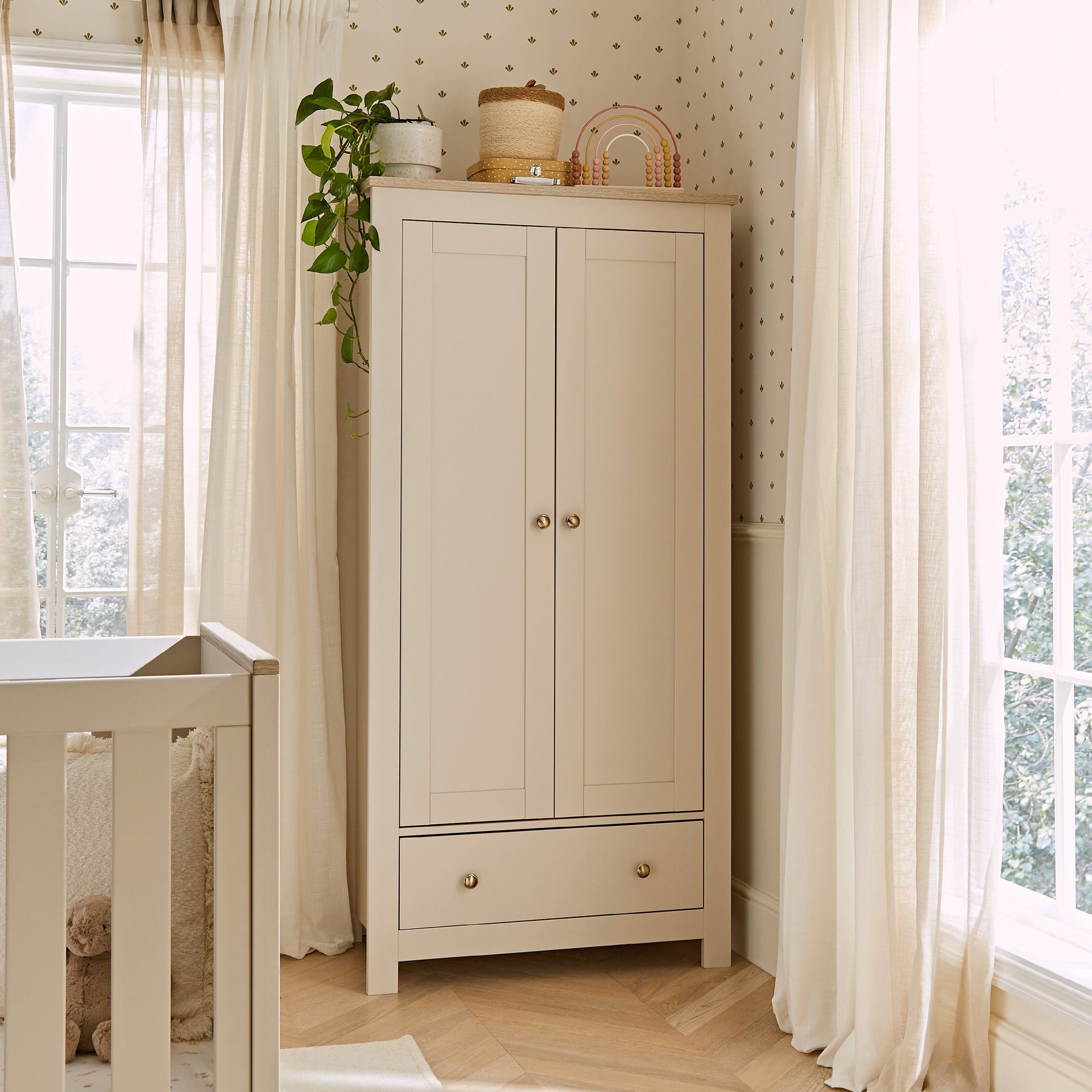 Luna 2 Door Double Wardrobe Cashmere &