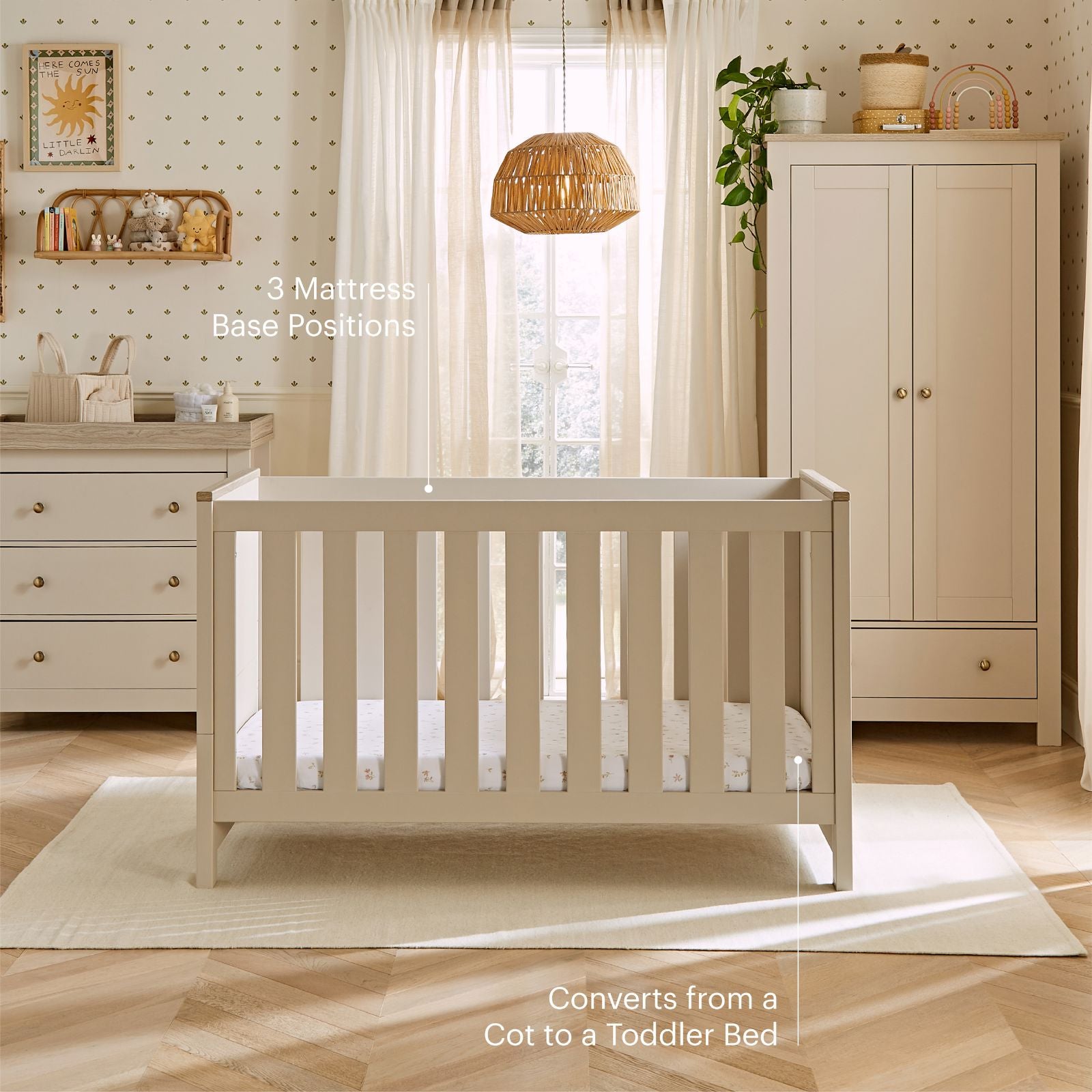 Luna 3 Piece Nursery Furniture Set - Cashmere & Ash – CuddleCo