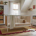 Nola Cot bed - White / Natural Furniture Singles CuddleCo 